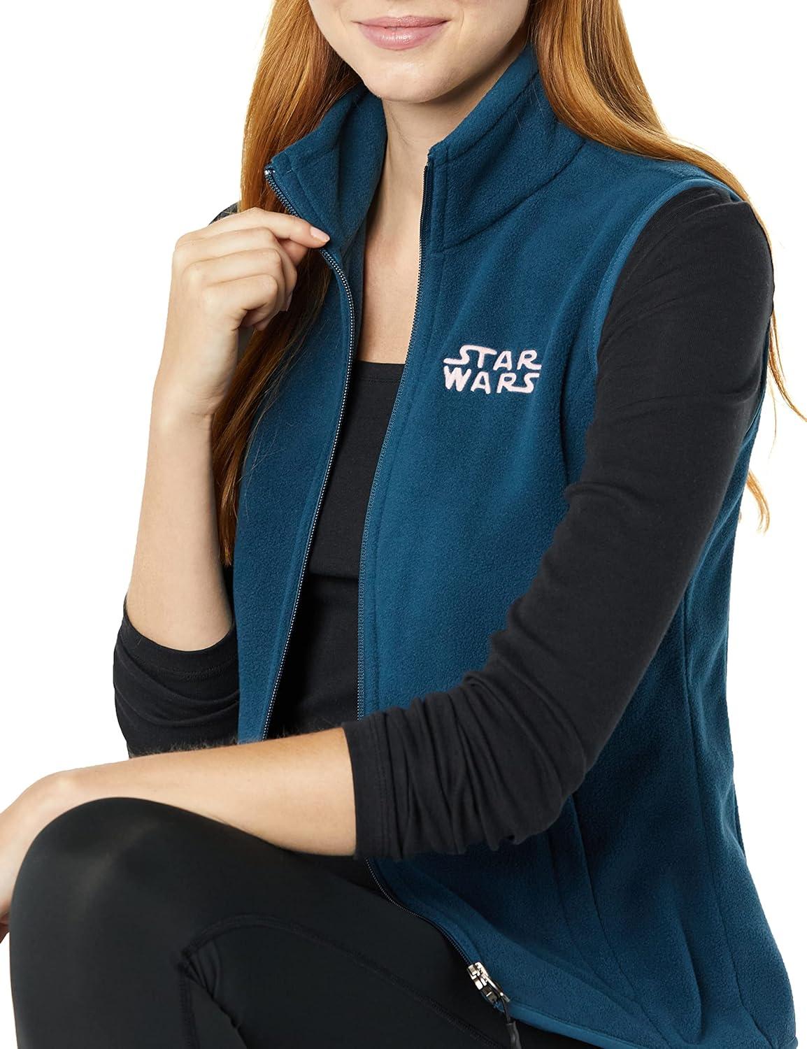 imageAmazon Essentials Disney  Marvel  Star Wars Womens Polar Fleece VestsStar Wars Logo