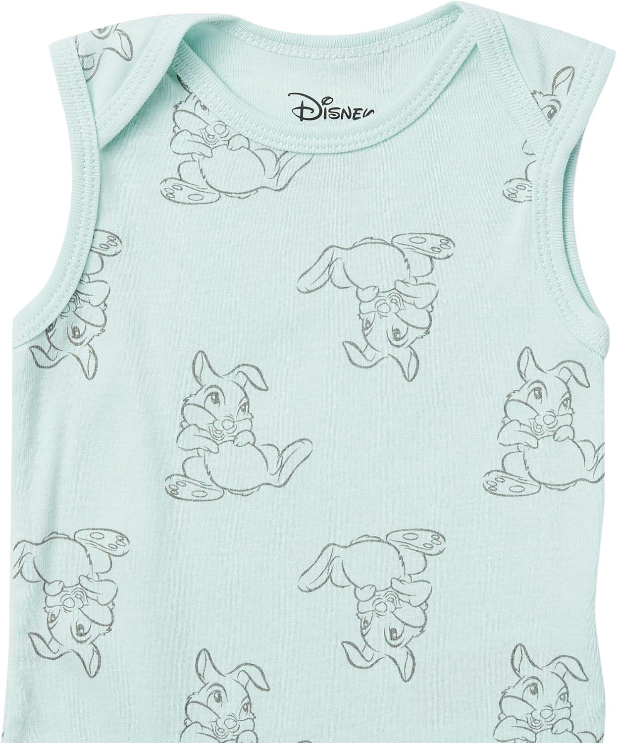 imageAmazon Essentials Disney  Star Wars  Princess Baby Girls Sleeveless Bodysuits Pack of 6Bambi Nature