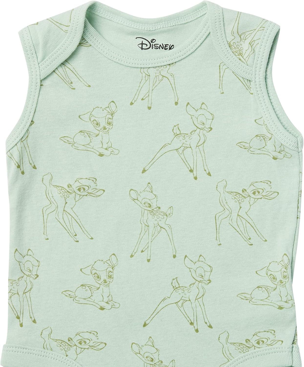 imageAmazon Essentials Disney  Star Wars  Princess Baby Girls Sleeveless Bodysuits Pack of 6Bambi Nature