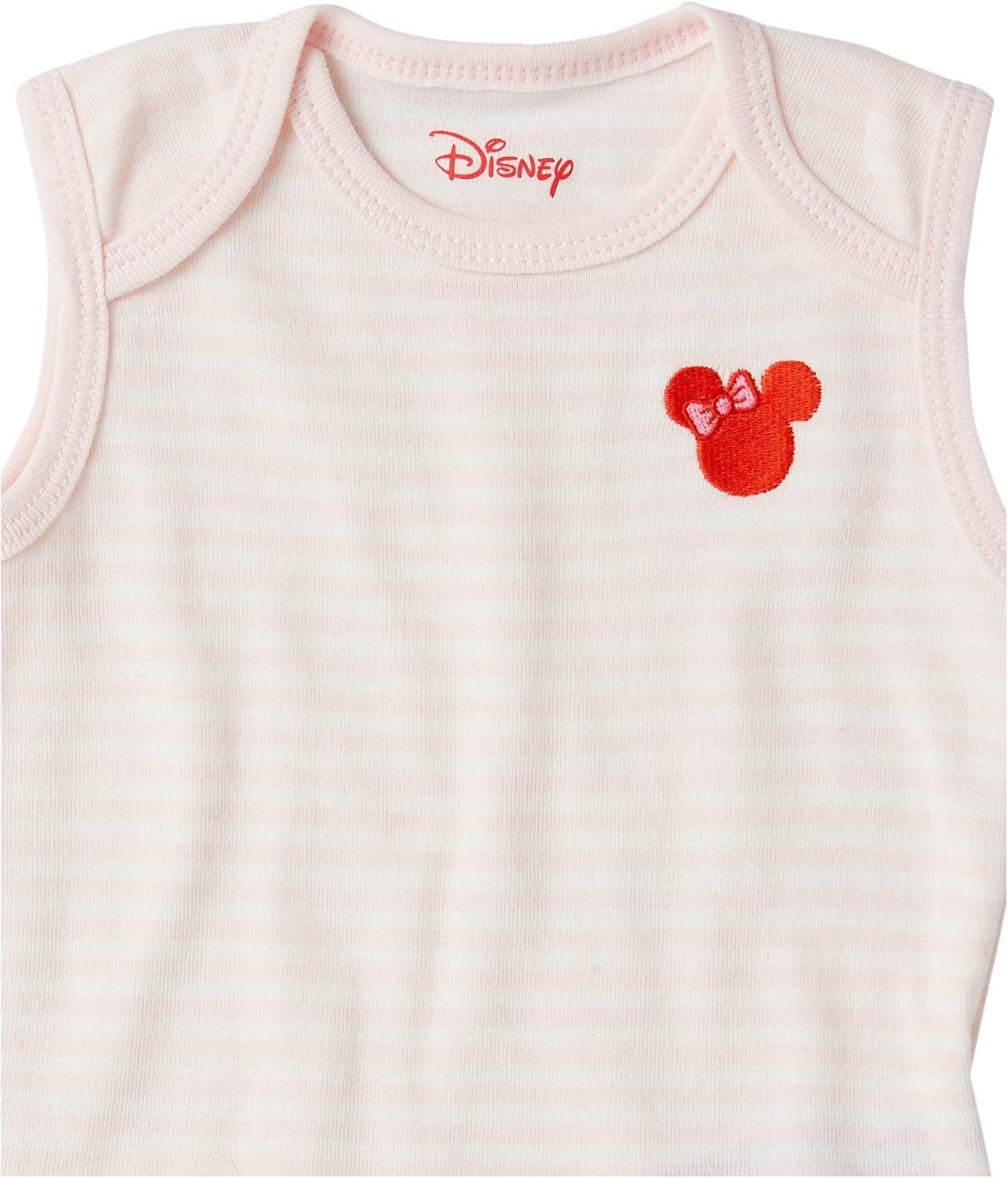 imageAmazon Essentials Disney  Star Wars  Princess Baby Girls Sleeveless Bodysuits Pack of 6Minnie Rainbow Chaser