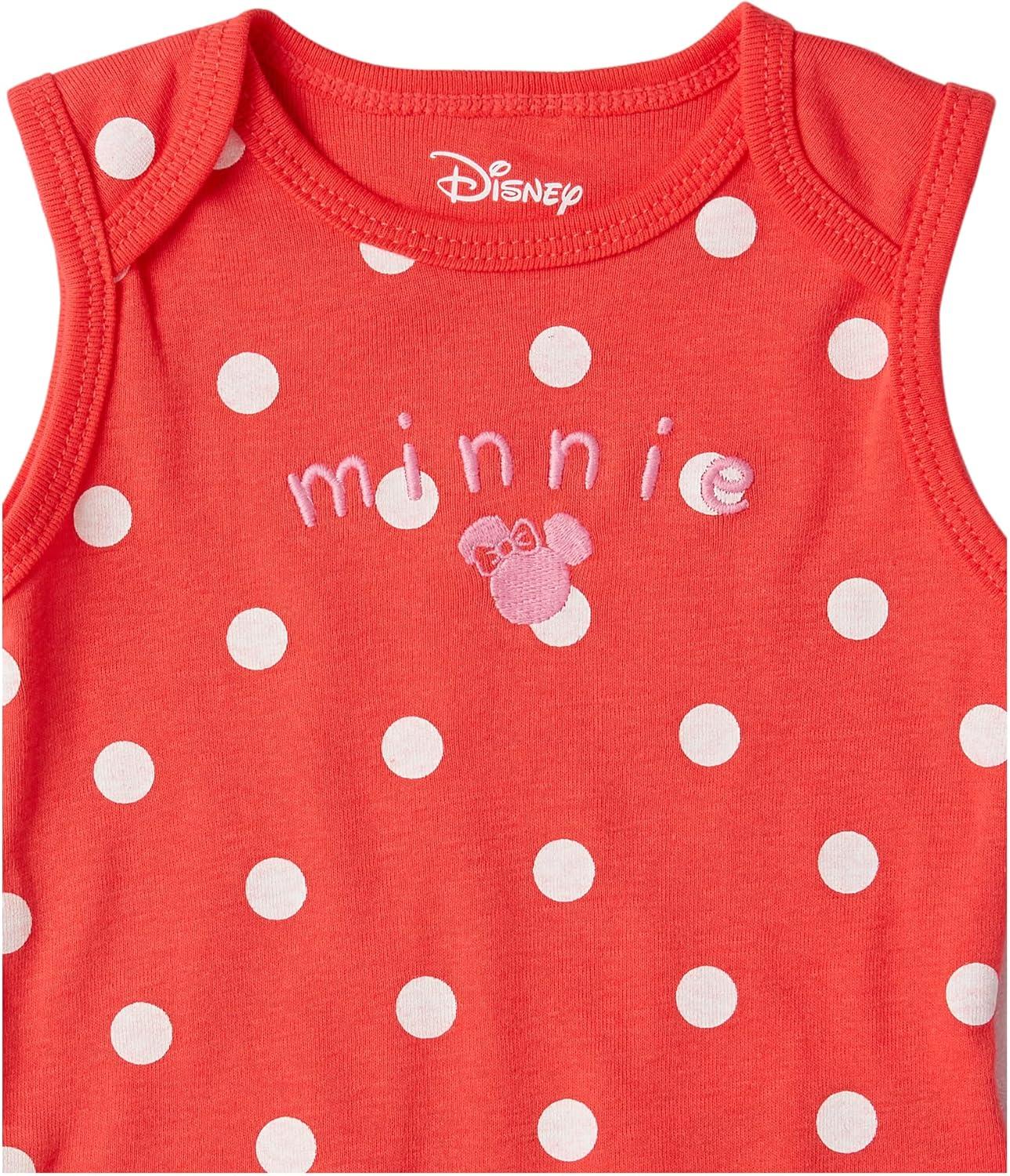 imageAmazon Essentials Disney  Star Wars  Princess Baby Girls Sleeveless Bodysuits Pack of 6Minnie Rainbow Chaser