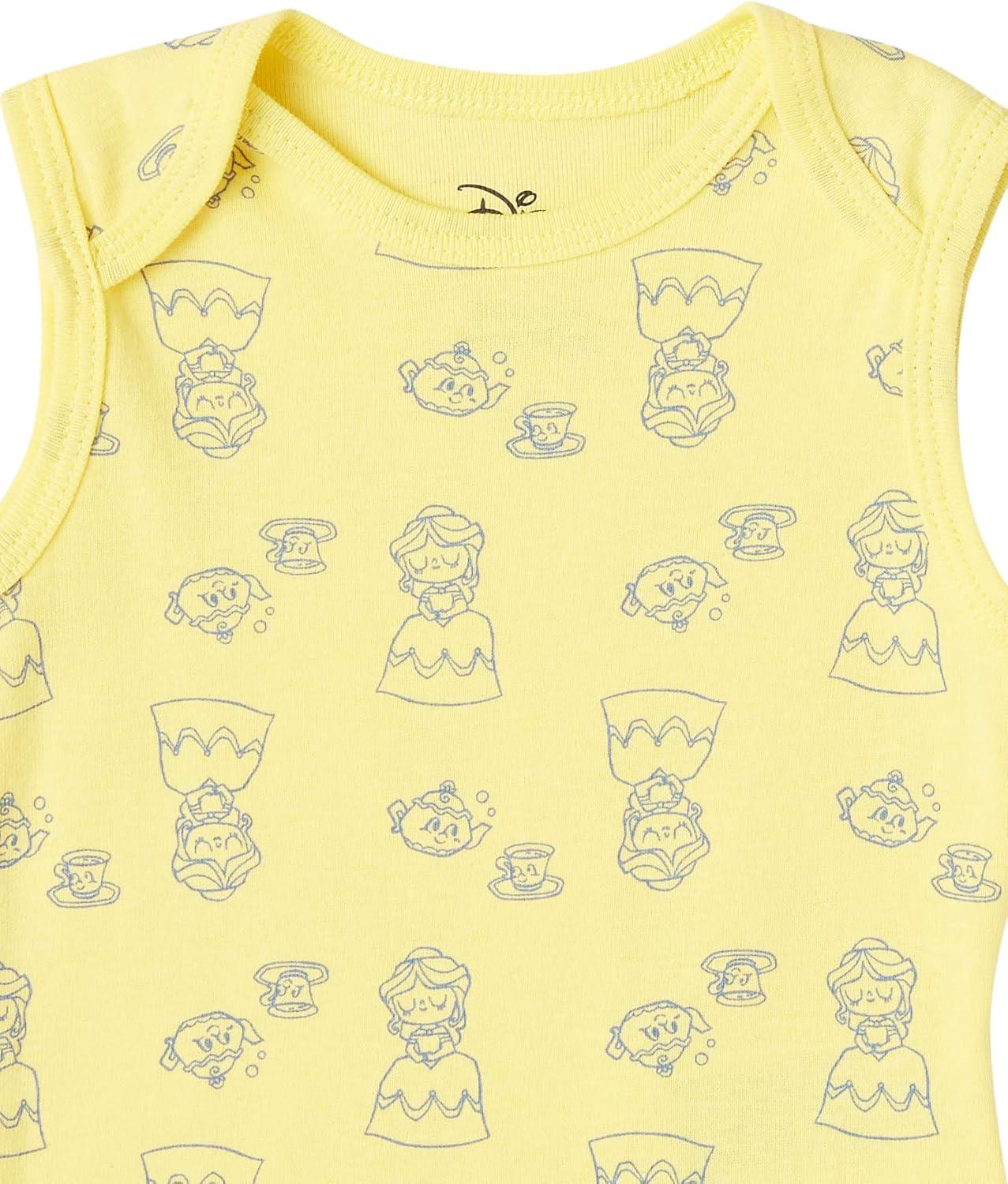 imageAmazon Essentials Disney  Star Wars  Princess Baby Girls Sleeveless Bodysuits Pack of 6Princess Wish