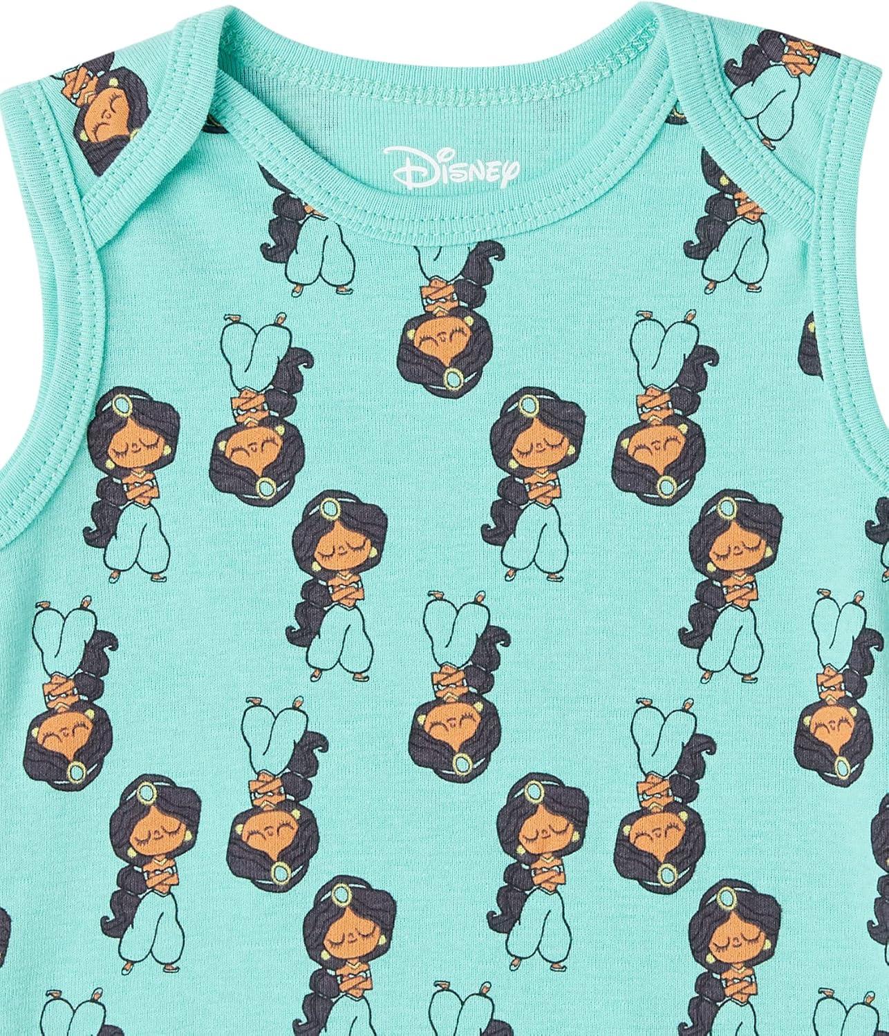 imageAmazon Essentials Disney  Star Wars  Princess Baby Girls Sleeveless Bodysuits Pack of 6Princess Wish