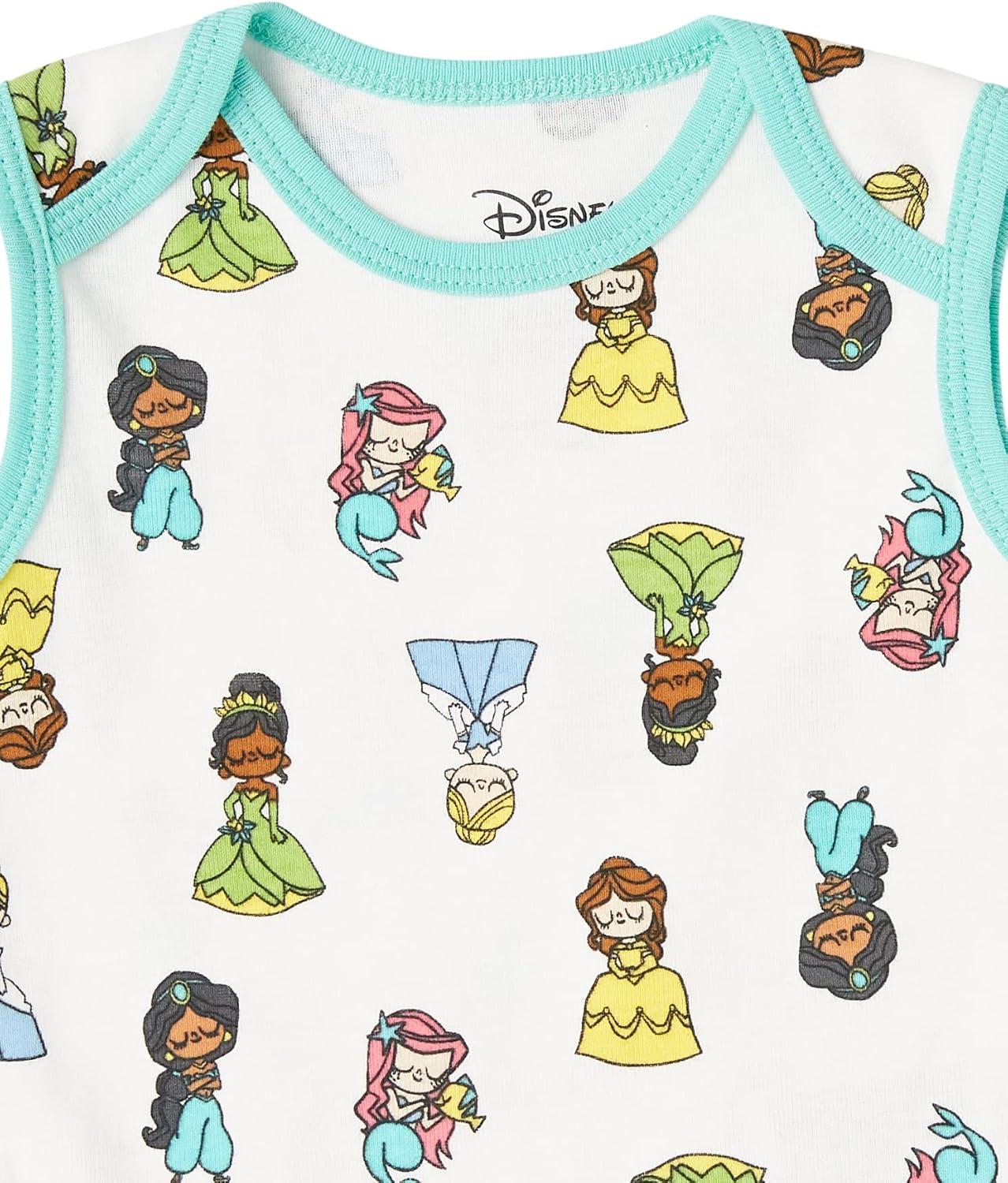 imageAmazon Essentials Disney  Star Wars  Princess Baby Girls Sleeveless Bodysuits Pack of 6Princess Wish