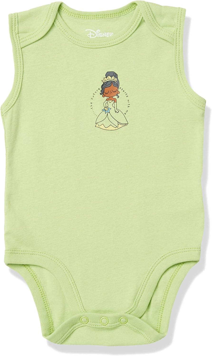 imageAmazon Essentials Disney  Star Wars  Princess Baby Girls Sleeveless Bodysuits Pack of 6Princess Wish
