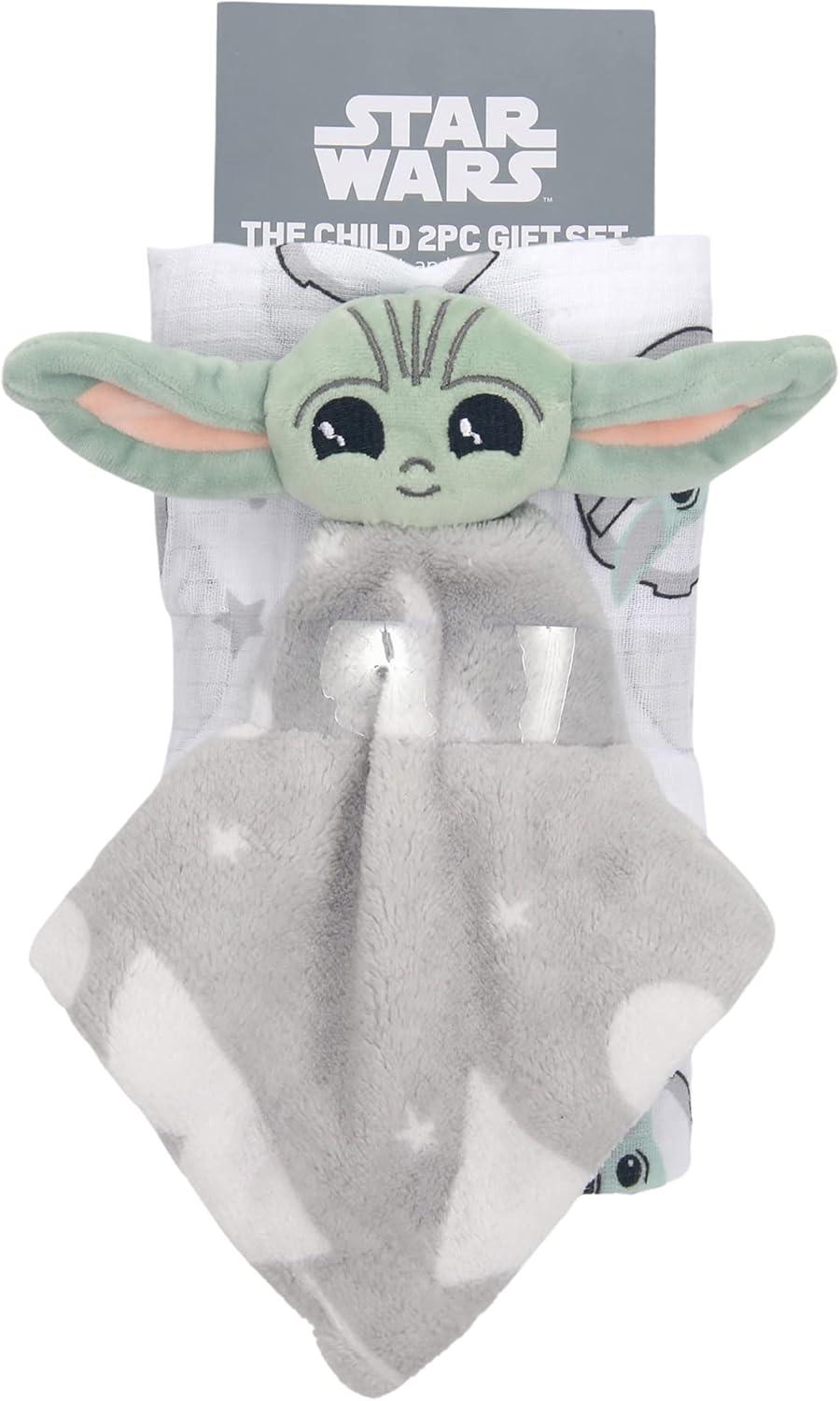 imageLambs ampamp Ivy Star Wars Baby YodaThe Child Swaddle Blanket ampamp Lovey Gift SetGrogu