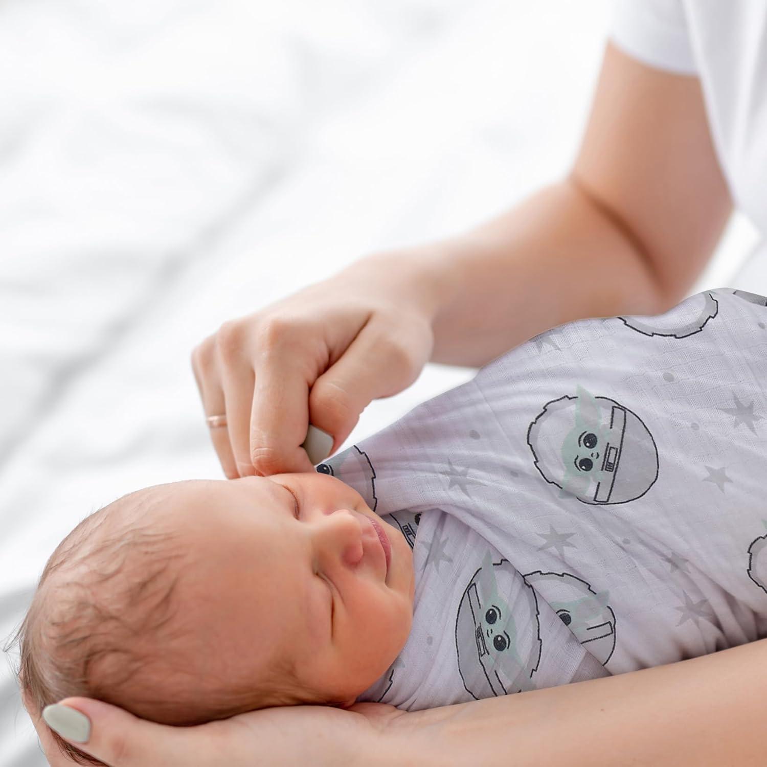 imageLambs ampamp Ivy Star Wars Baby YodaThe Child Swaddle Blanket ampamp Lovey Gift SetGrogu
