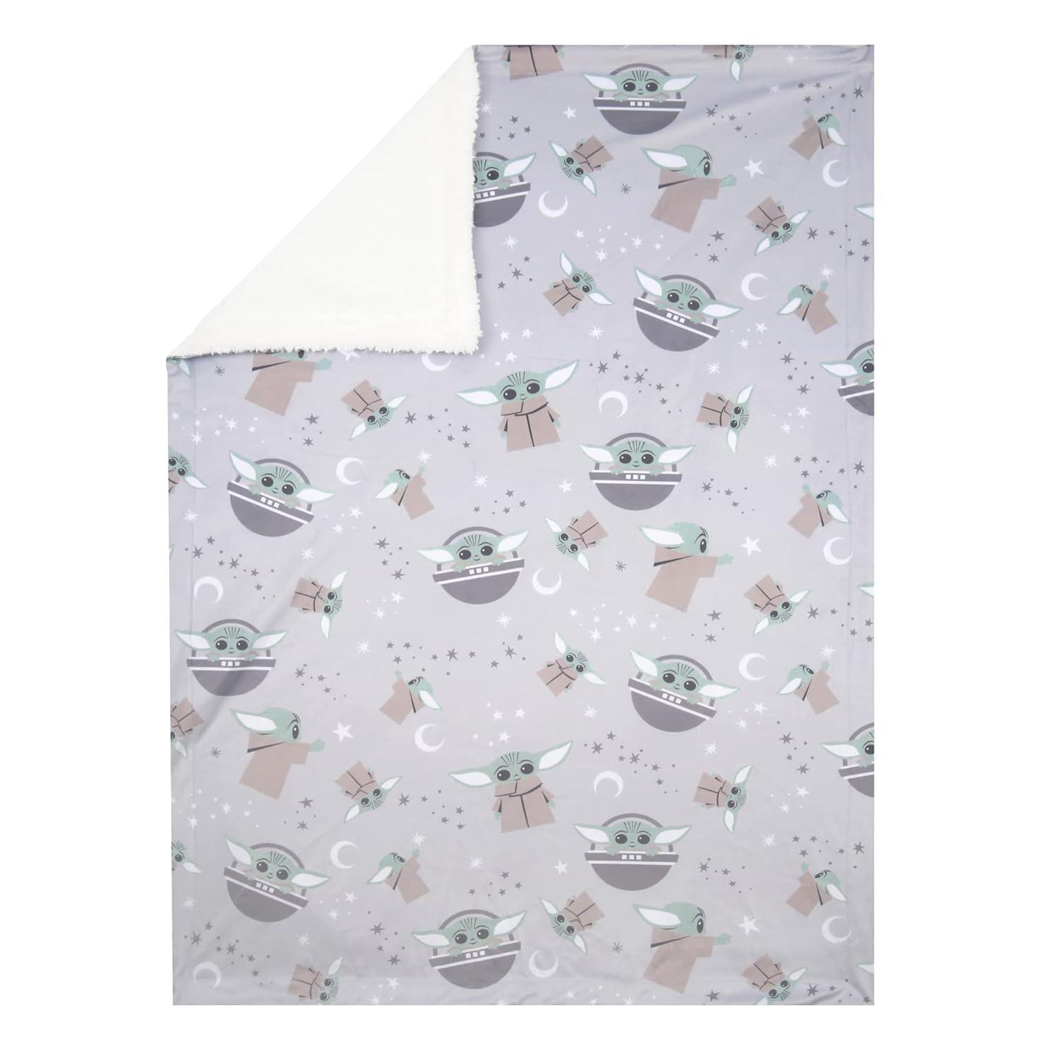 imageLambs ampamp Ivy Star Wars Cozy Friends Baby YodaGrogu Fleece Baby Blanket