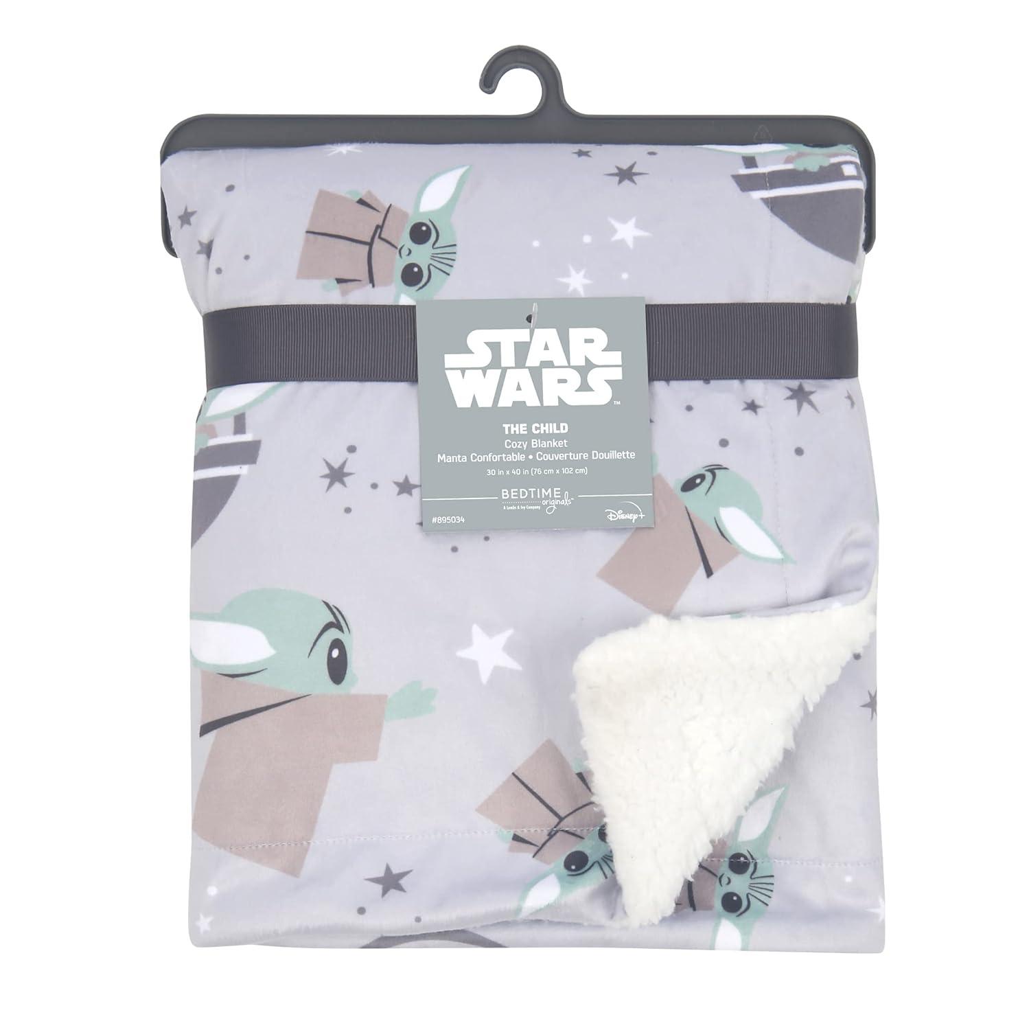 imageLambs ampamp Ivy Star Wars Cozy Friends Baby YodaGrogu Fleece Baby Blanket