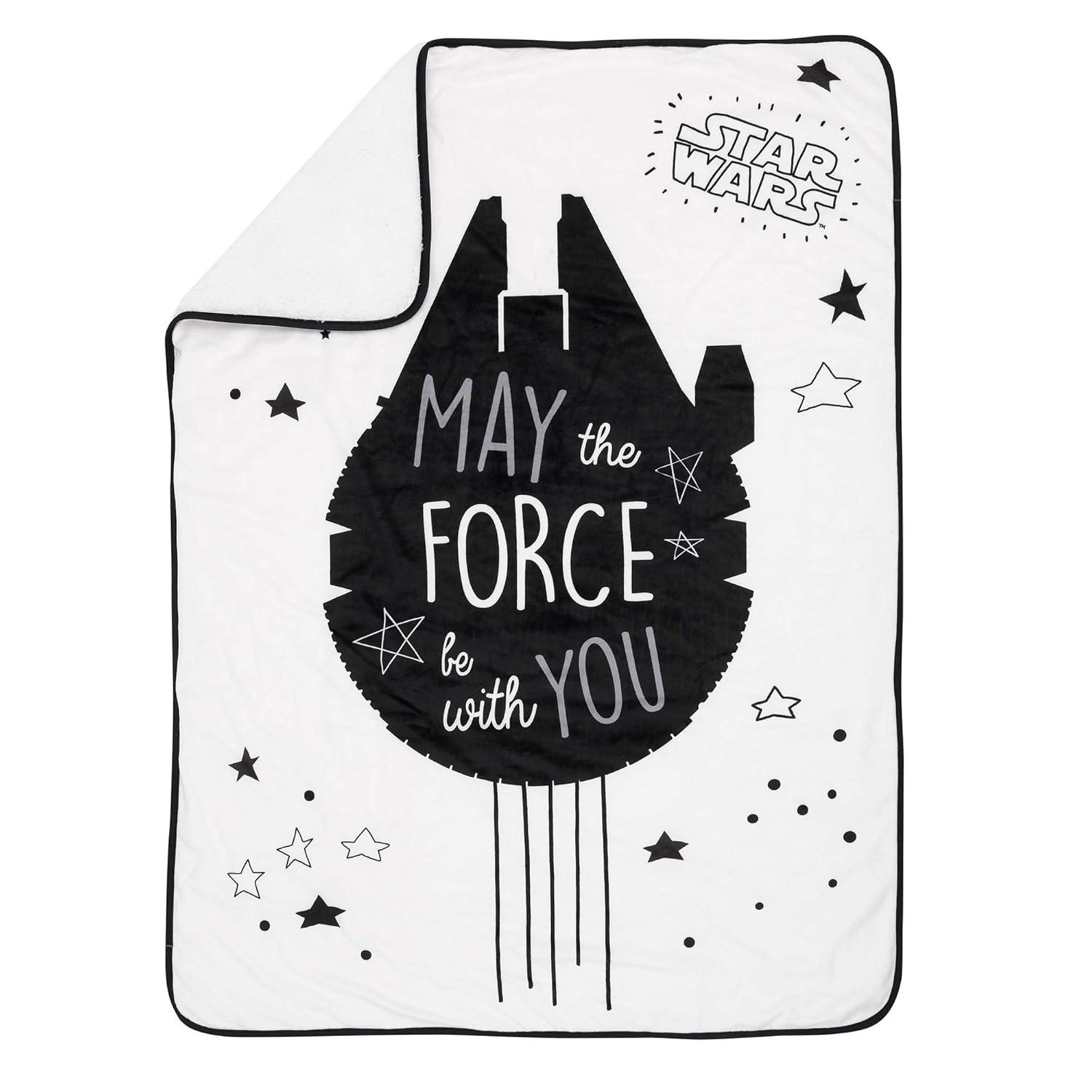 imageLambs ampamp Ivy Star Wars Millennium Falcon Baby Blanket  White