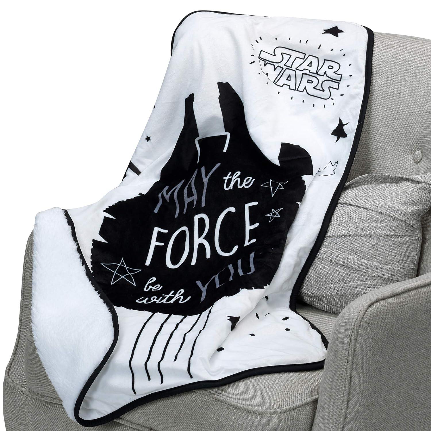 imageLambs ampamp Ivy Star Wars Millennium Falcon Baby Blanket  White