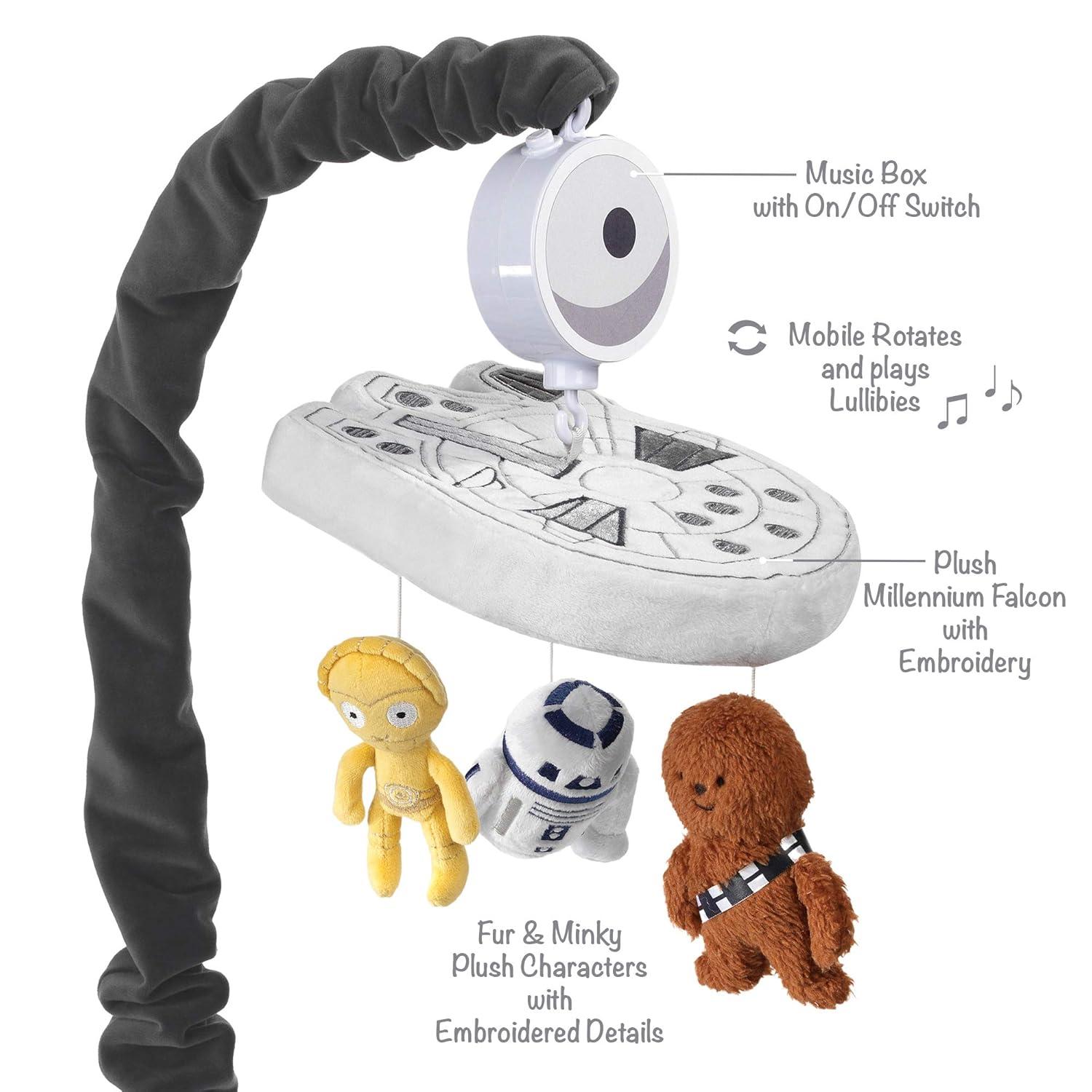 imageLambs ampamp Ivy Star Wars Signature Millennium Falcon Musical Baby Crib Mobile Toy