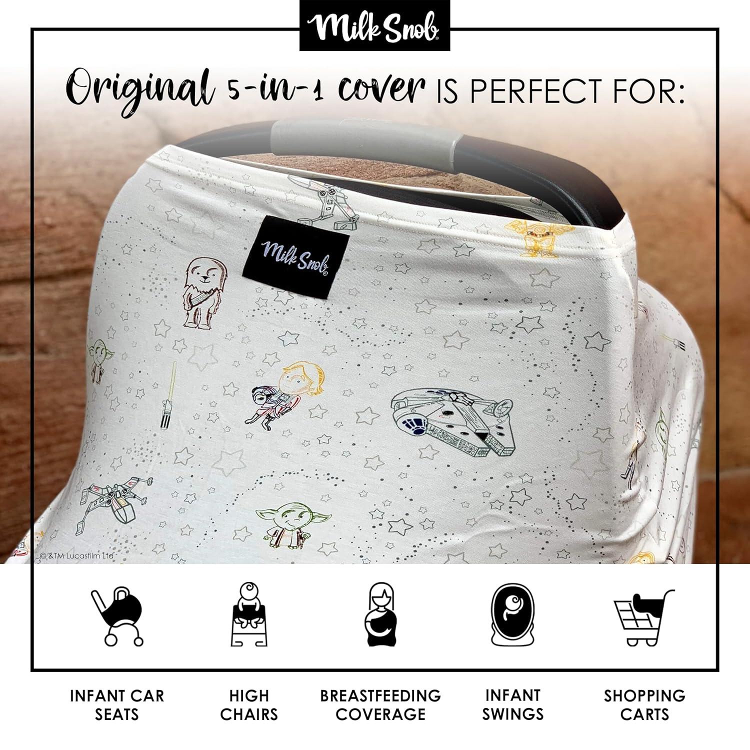 imageMilk Snob Original Star Wars 5in1 Cover The Child Added Privacy for Breastfeeding Baby Car Seat Carrier Stroller High Chair Shopping Cart Lounger Canopy  Newborn Essentials Nursing TopLittle Galaxy
