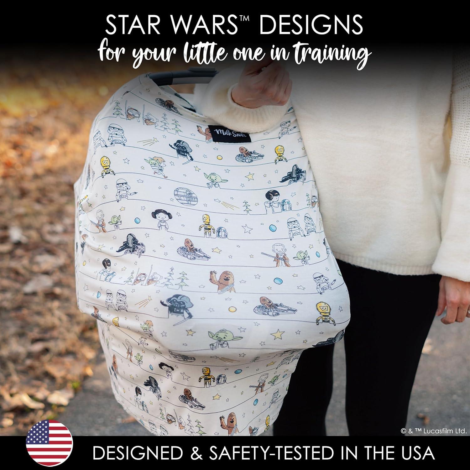 imageMilk Snob Original Star Wars 5in1 Cover The Child Added Privacy for Breastfeeding Baby Car Seat Carrier Stroller High Chair Shopping Cart Lounger Canopy  Newborn Essentials Nursing TopPrecious Padawans