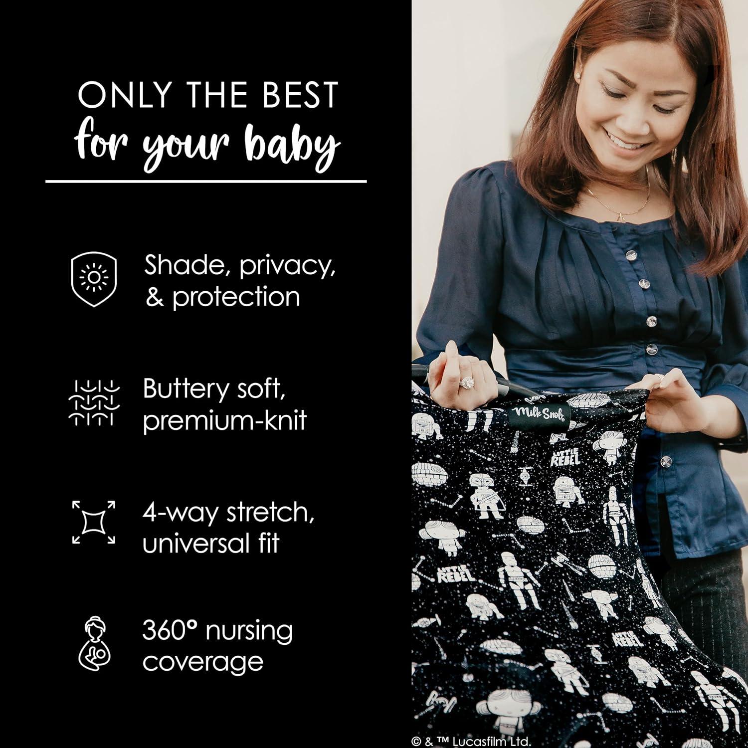 imageMilk Snob Original Star Wars 5in1 Cover The Child Added Privacy for Breastfeeding Baby Car Seat Carrier Stroller High Chair Shopping Cart Lounger Canopy  Newborn Essentials Nursing TopLittle Rebel