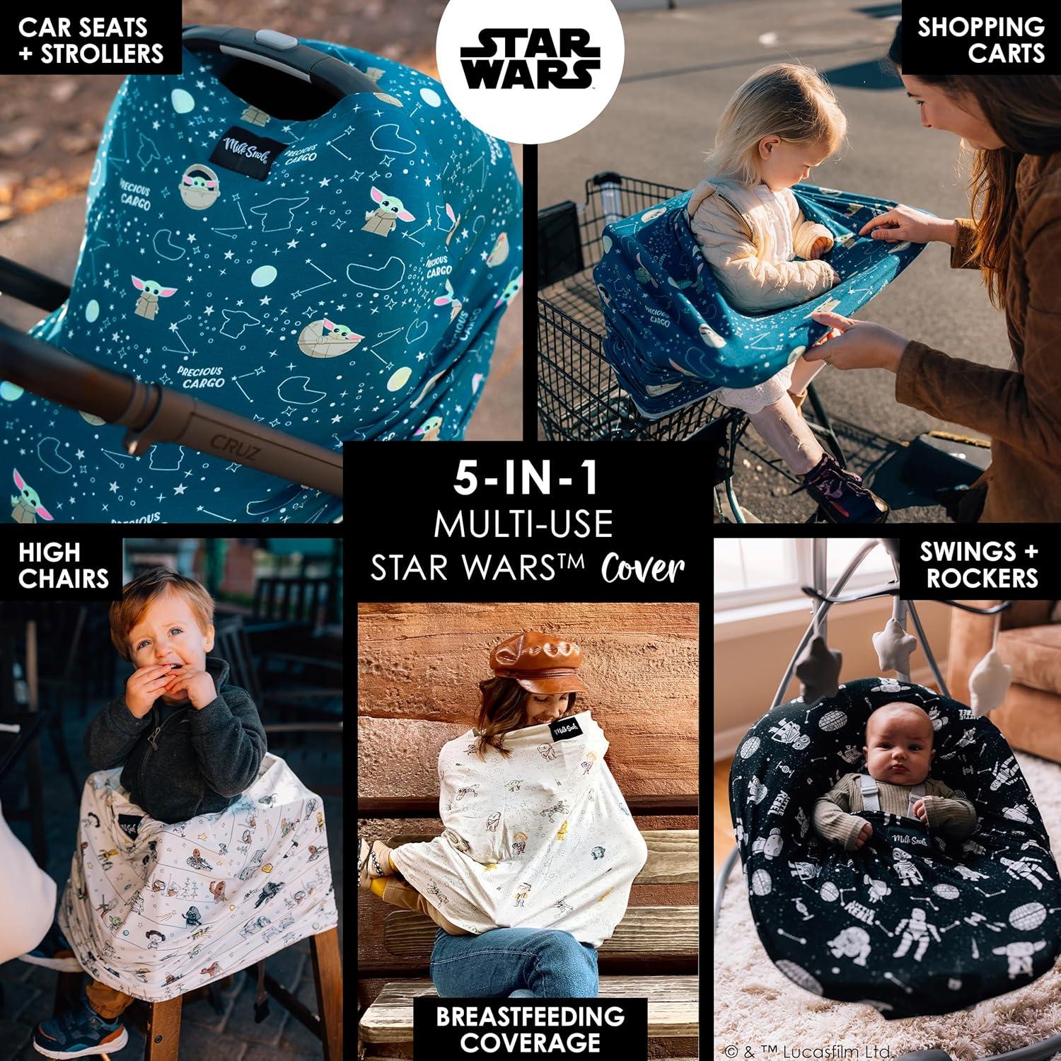 imageMilk Snob Original Star Wars 5in1 Cover The Child Added Privacy for Breastfeeding Baby Car Seat Carrier Stroller High Chair Shopping Cart Lounger Canopy  Newborn Essentials Nursing TopThe Child