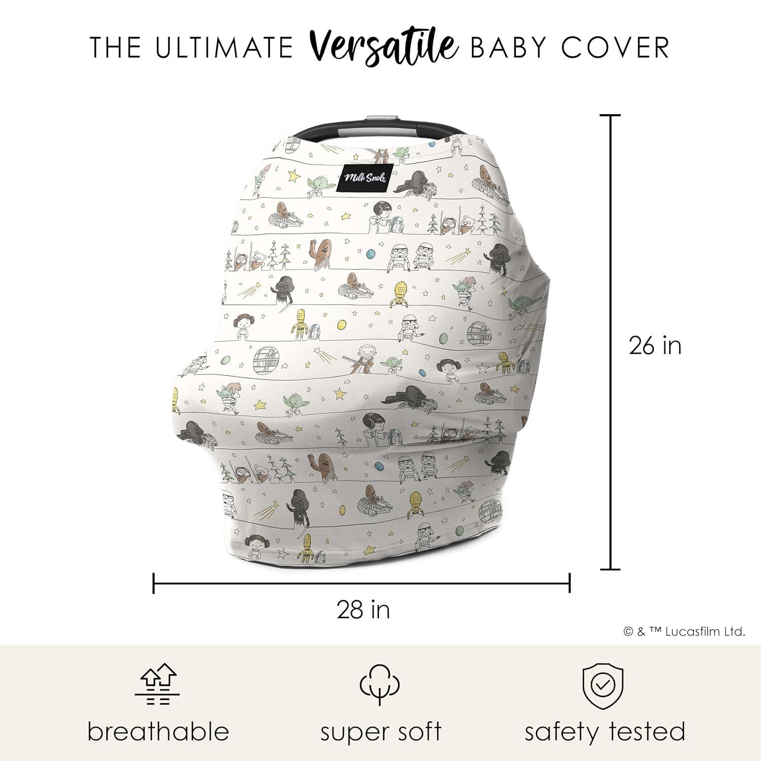 imageMilk Snob Original Star Wars 5in1 Cover The Child Added Privacy for Breastfeeding Baby Car Seat Carrier Stroller High Chair Shopping Cart Lounger Canopy  Newborn Essentials Nursing TopPrecious Padawans