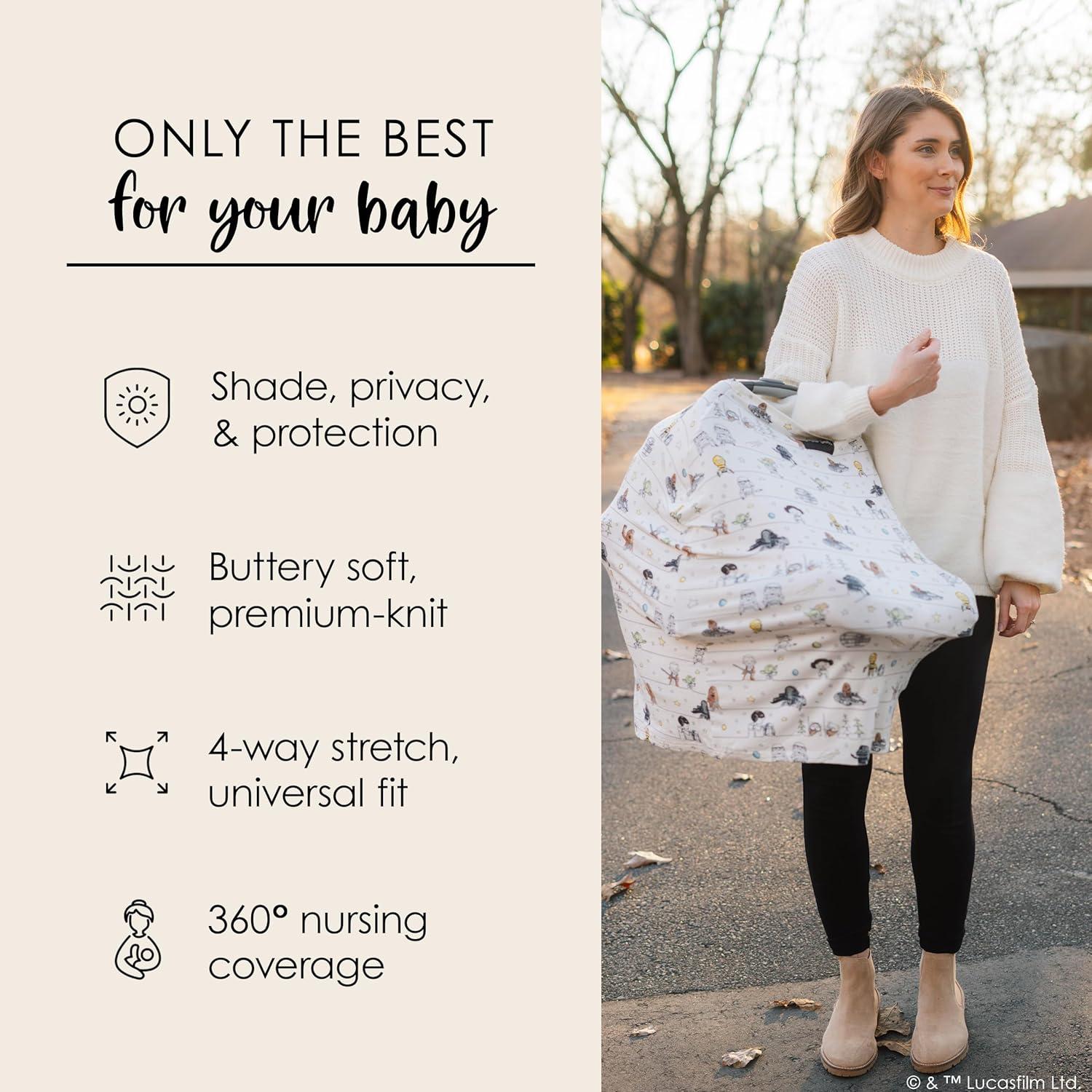 imageMilk Snob Original Star Wars 5in1 Cover The Child Added Privacy for Breastfeeding Baby Car Seat Carrier Stroller High Chair Shopping Cart Lounger Canopy  Newborn Essentials Nursing TopPrecious Padawans