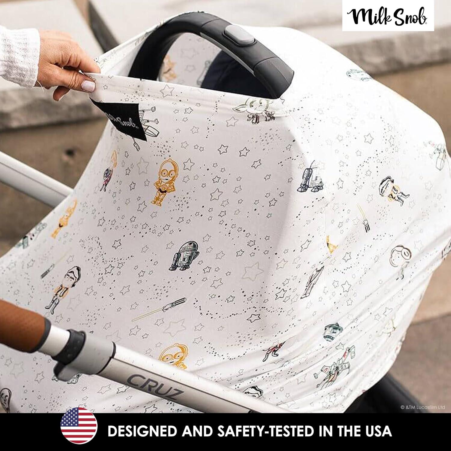 imageMilk Snob Original Star Wars 5in1 Cover The Child Added Privacy for Breastfeeding Baby Car Seat Carrier Stroller High Chair Shopping Cart Lounger Canopy  Newborn Essentials Nursing TopLittle Galaxy
