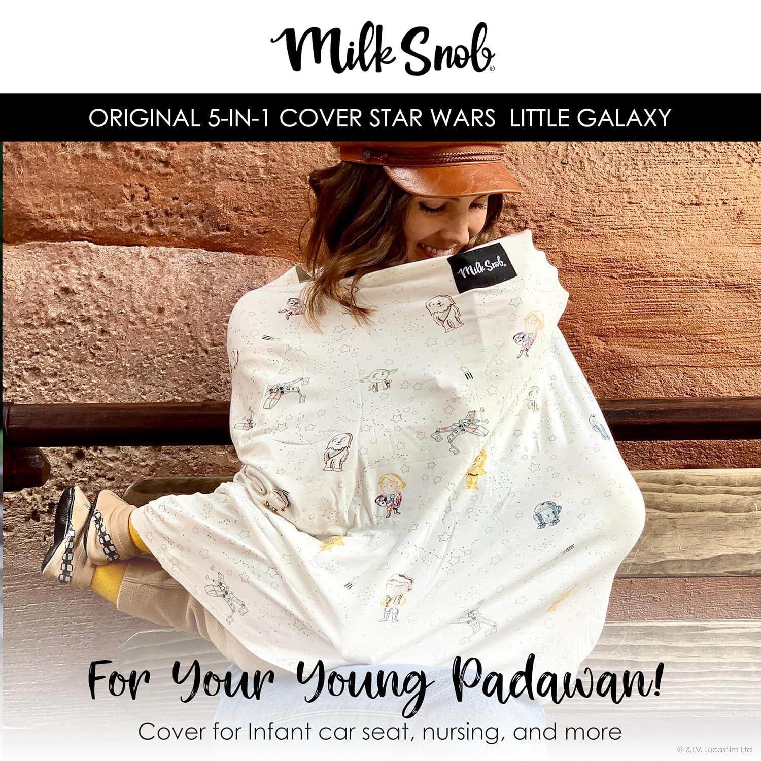 imageMilk Snob Original Star Wars 5in1 Cover The Child Added Privacy for Breastfeeding Baby Car Seat Carrier Stroller High Chair Shopping Cart Lounger Canopy  Newborn Essentials Nursing TopLittle Galaxy