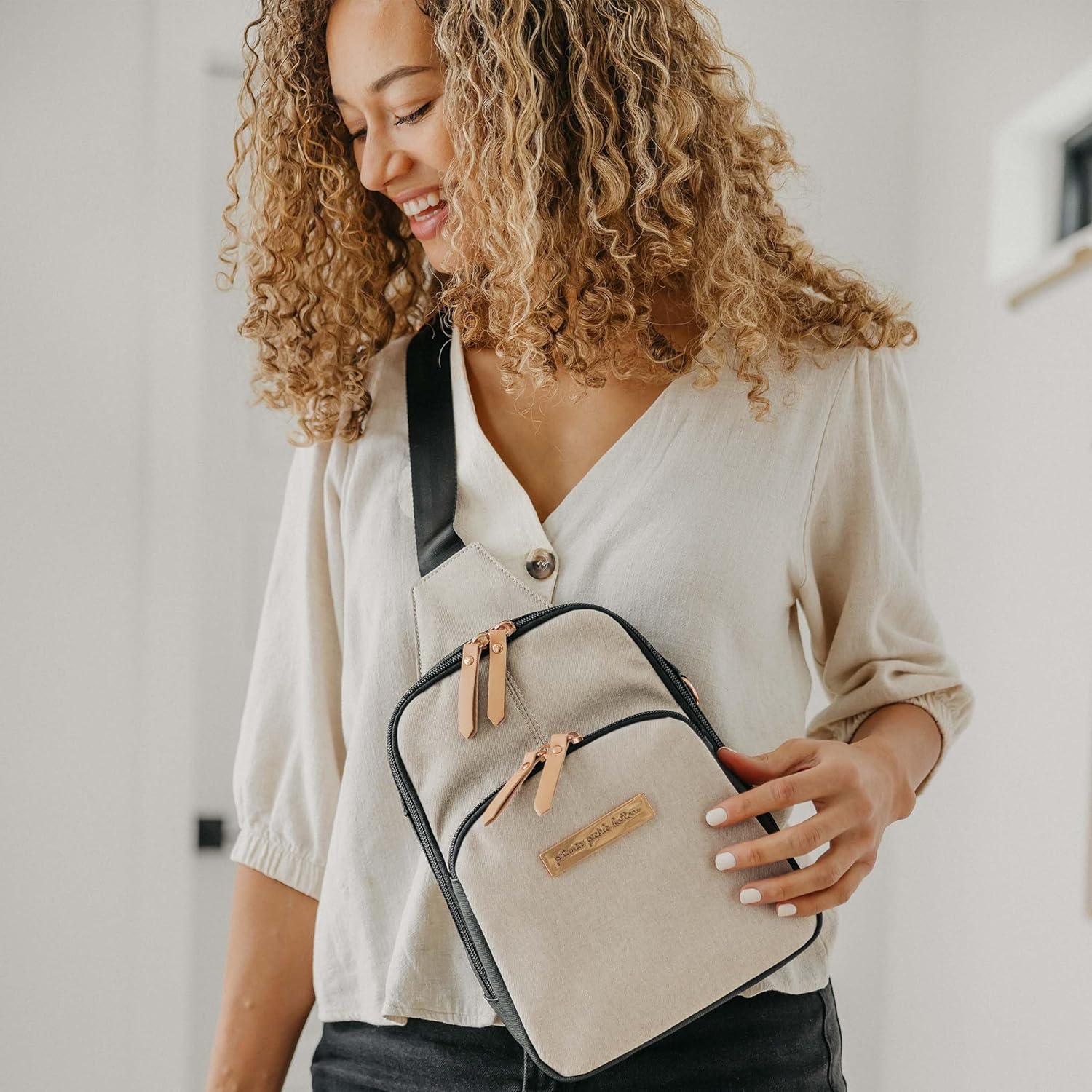 imagePetunia Pickle Bottom CrissCross Sling Bag for Women ampamp Men Adjustable Strap for CustomFit Spacious Main Pocket Lightweight Stylish ampamp Practical for Everyday Use Disney Star Wars The ChildSandBlack