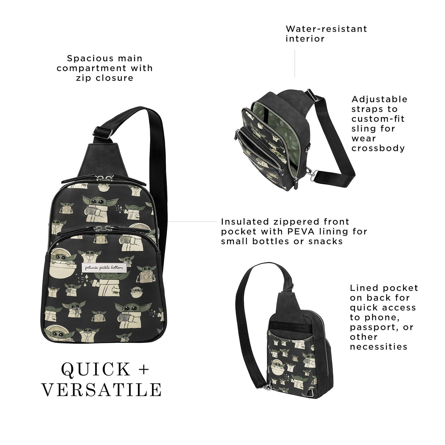 imagePetunia Pickle Bottom CrissCross Sling Bag for Women ampamp Men Adjustable Strap for CustomFit Spacious Main Pocket Lightweight Stylish ampamp Practical for Everyday Use Disney Star Wars The ChildThe Child