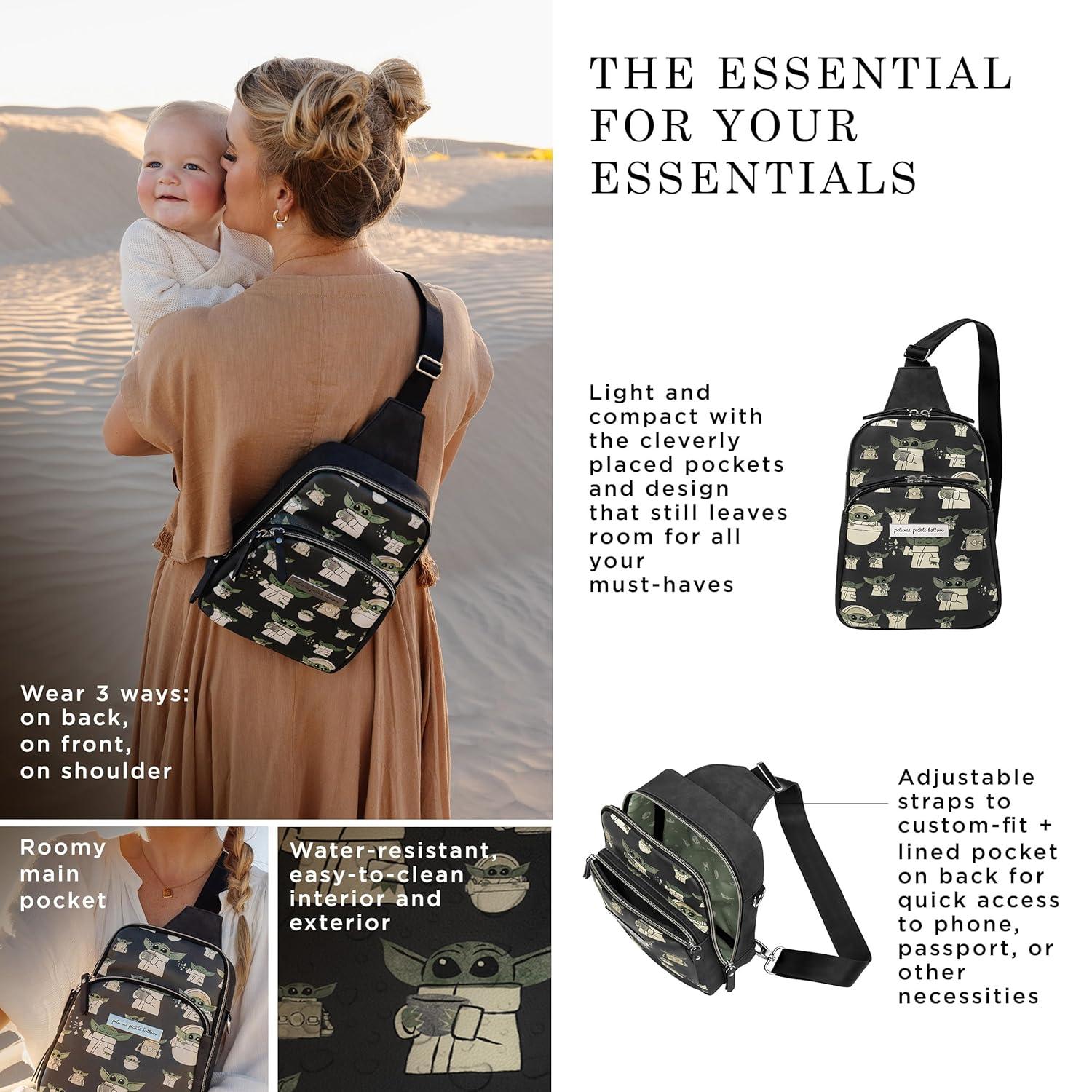 imagePetunia Pickle Bottom CrissCross Sling Bag for Women ampamp Men Adjustable Strap for CustomFit Spacious Main Pocket Lightweight Stylish ampamp Practical for Everyday Use Disney Star Wars The ChildThe Child