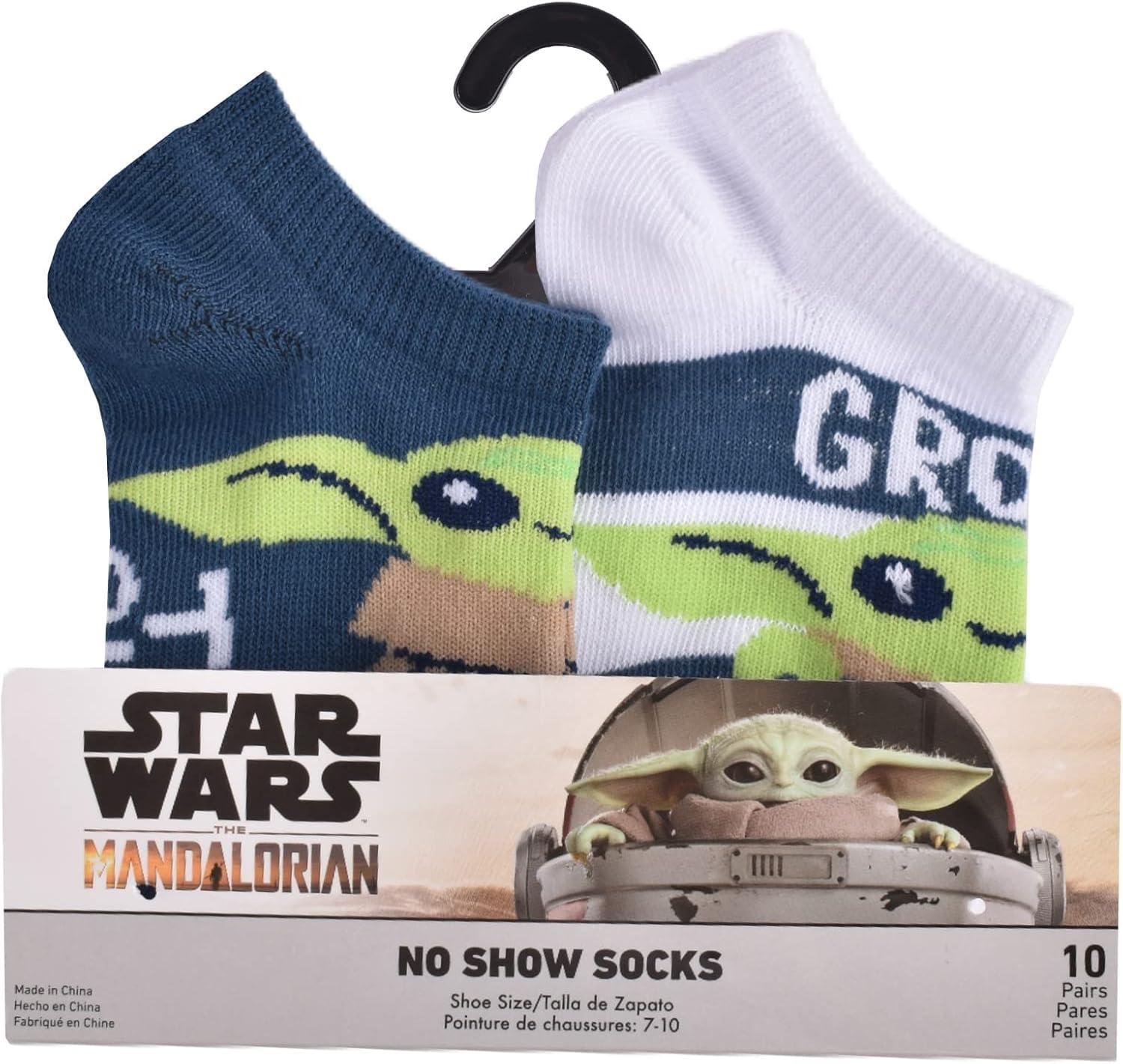 imageSTAR WARS Boys 10Pack No Show SocksBlue