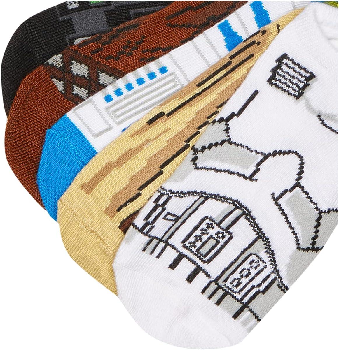imageSTAR WARS Boys 5 Pack No Show SocksAssorted Bold