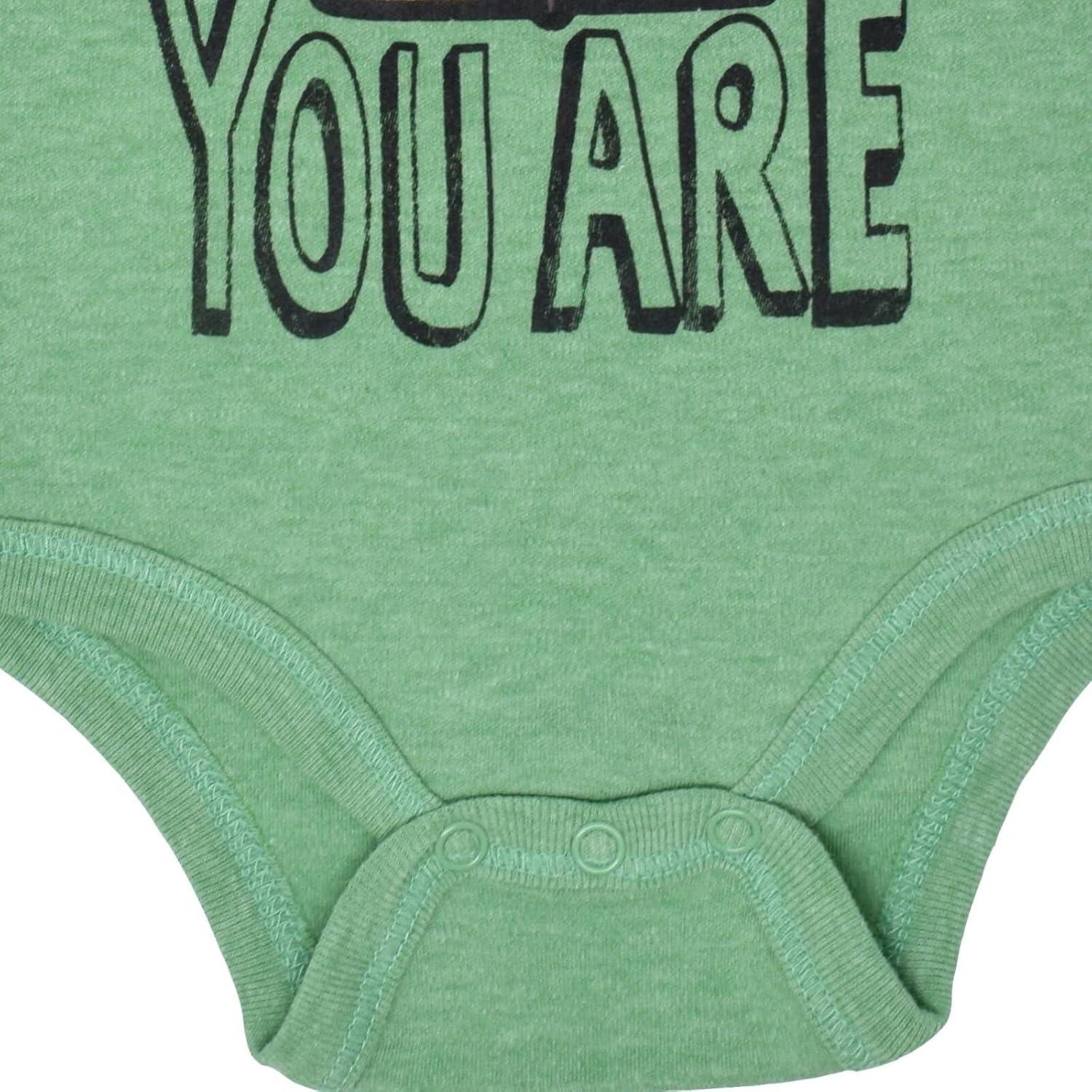 imageSTAR WARS Darth Vader Yoda Baby Bodysuit Newborn to InfantGreen