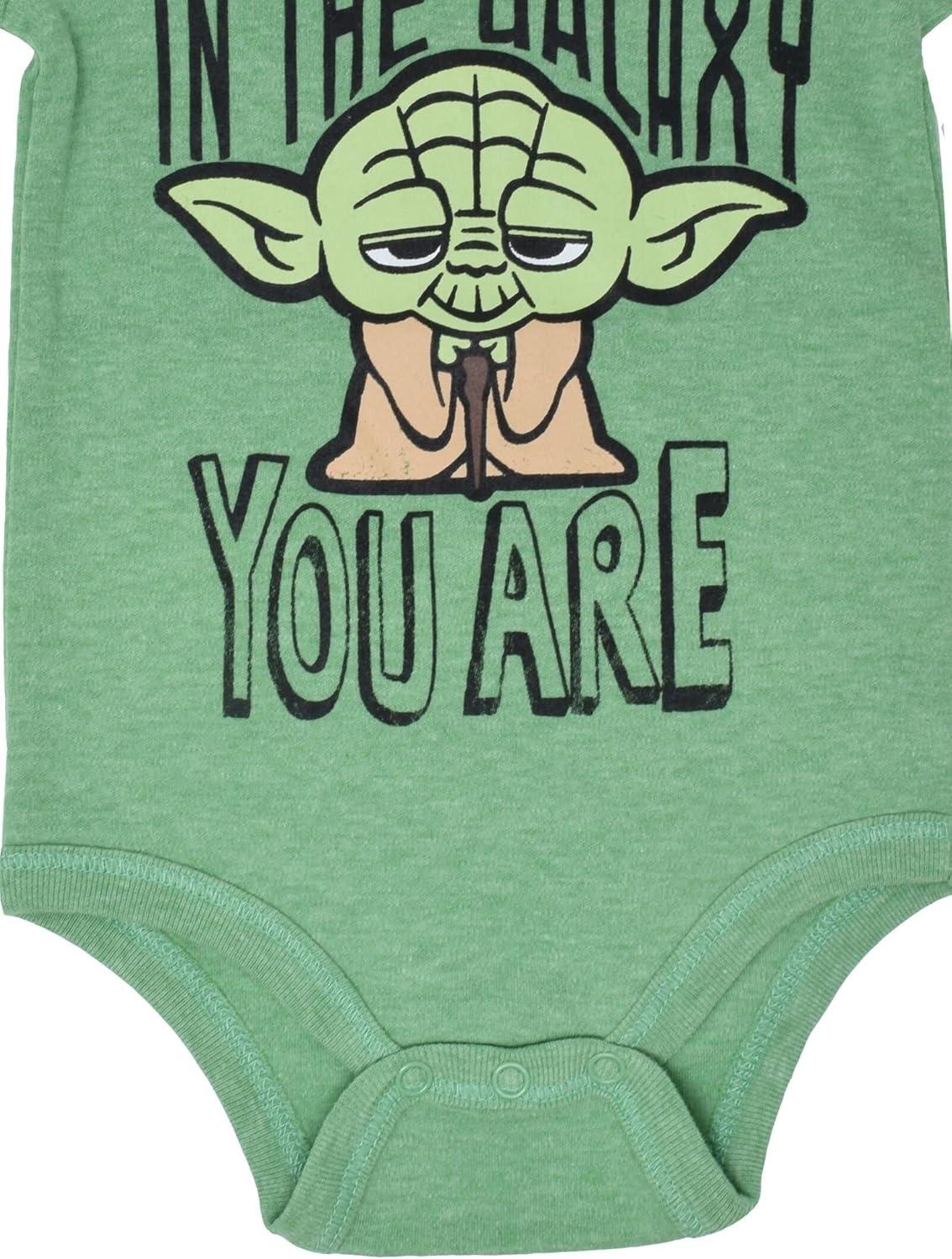imageSTAR WARS Darth Vader Yoda Baby Bodysuit Newborn to InfantGreen