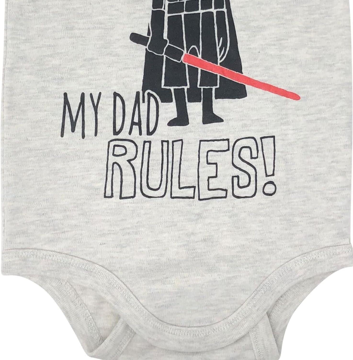 imageSTAR WARS Darth Vader Yoda Baby Bodysuit Newborn to InfantWhite