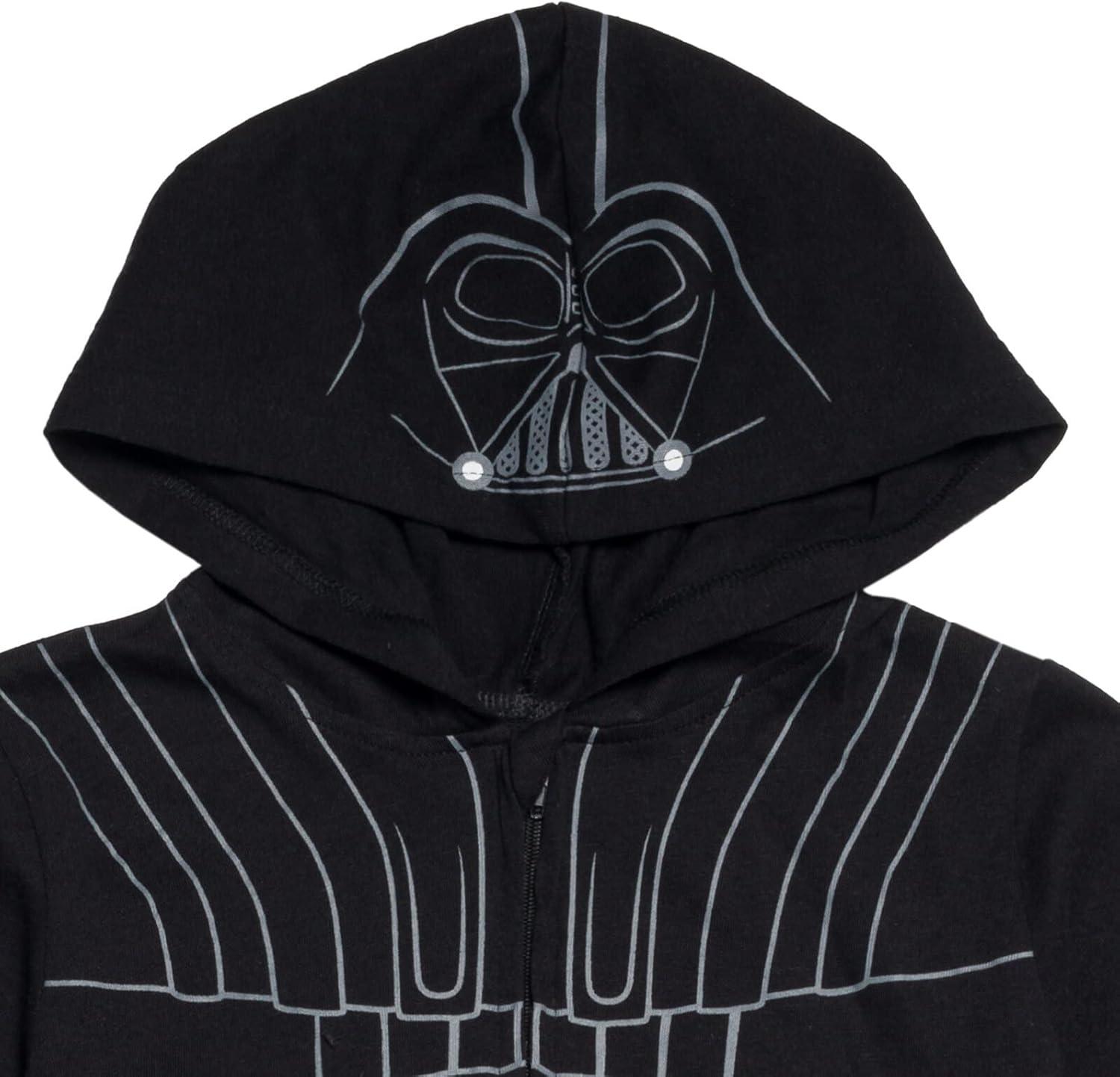 imageSTAR WARS Darth Vader Zip Up Cosplay Coverall Infant to Big KidBlack