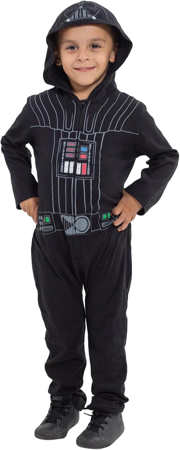 imageSTAR WARS Darth Vader Zip Up Cosplay Coverall Infant to Big KidBlack