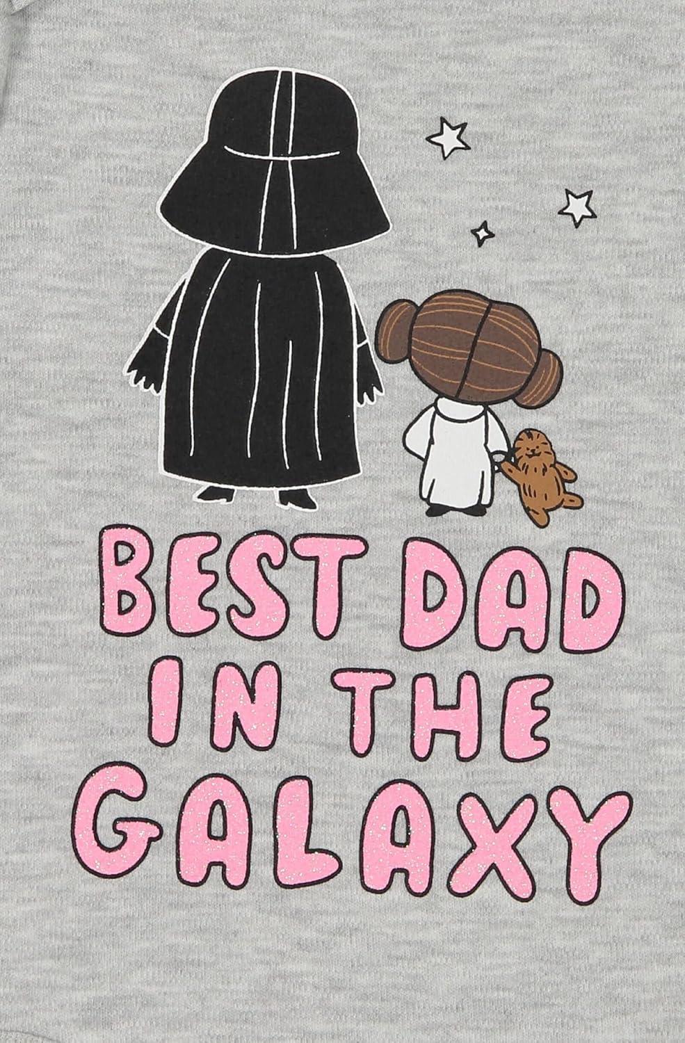 imageSTAR WARS Fathers Day Christmas Baby Girls Bodysuit Newborn to Infant Sizes Newborn  24 MonthsGray