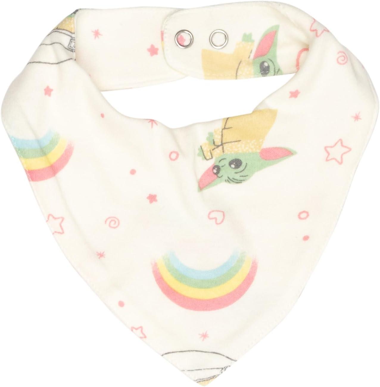 imageSTAR WARS The Child Baby Girls Sleep N Play Coverall Headband Bib and Blanket 4 Piece NewbornPinkGreen