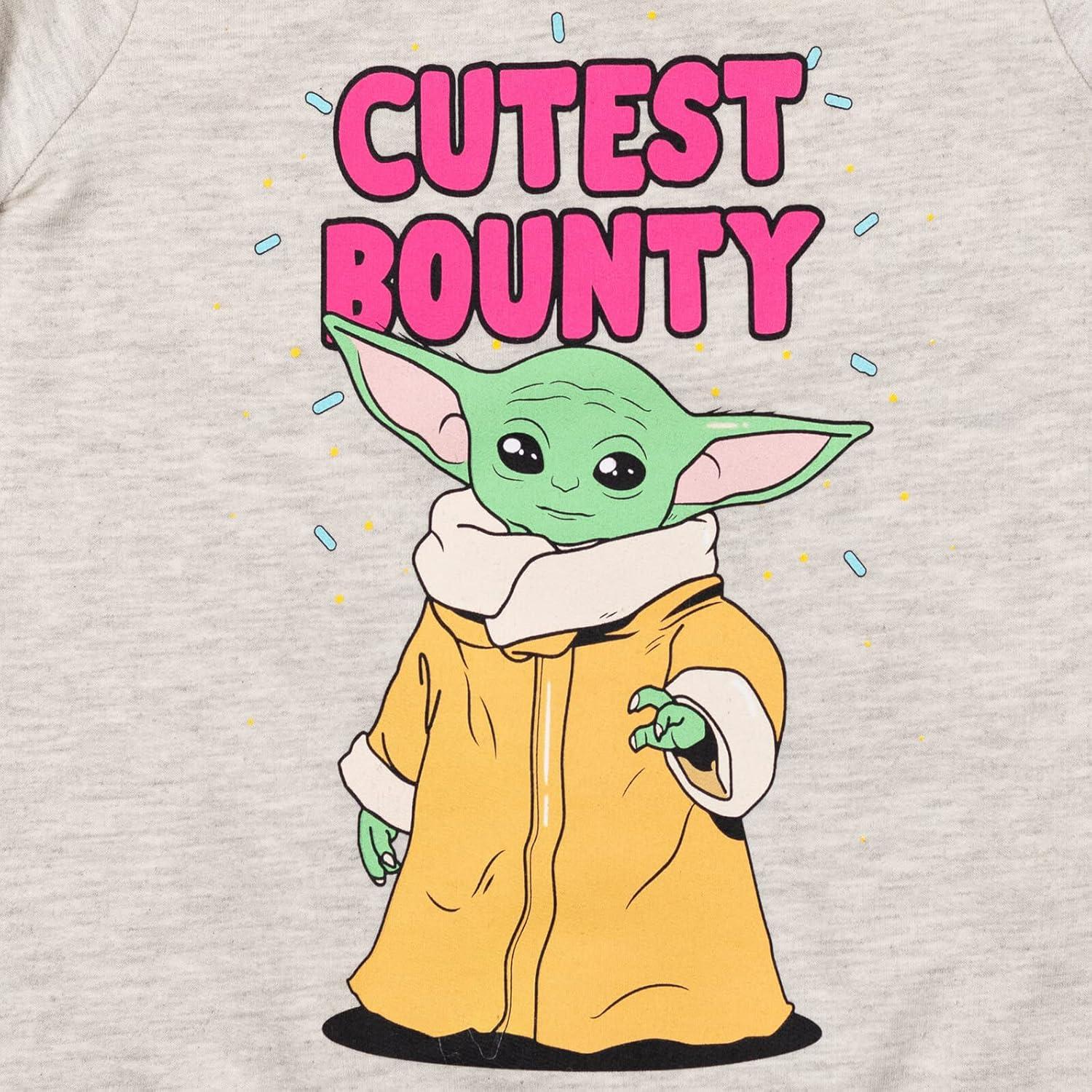 imageSTAR WARS The Child Girls Fur Fleece Sweatshirt and Leggings Outfit Set Toddler to Big KidPinkHeather Gray