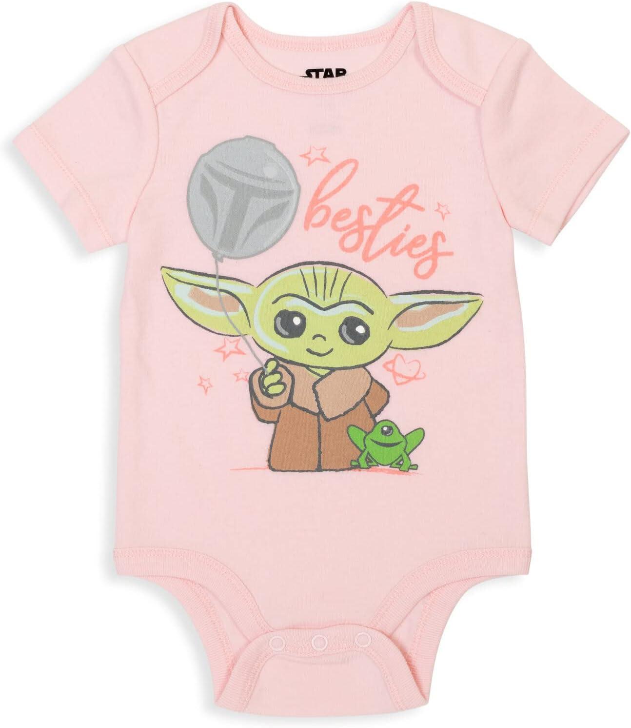 imageSTAR WARS The Mandalorian The Child 5 Pack Short Sleeve Baby Bodysuits Newborn to InfantBaby Grogu