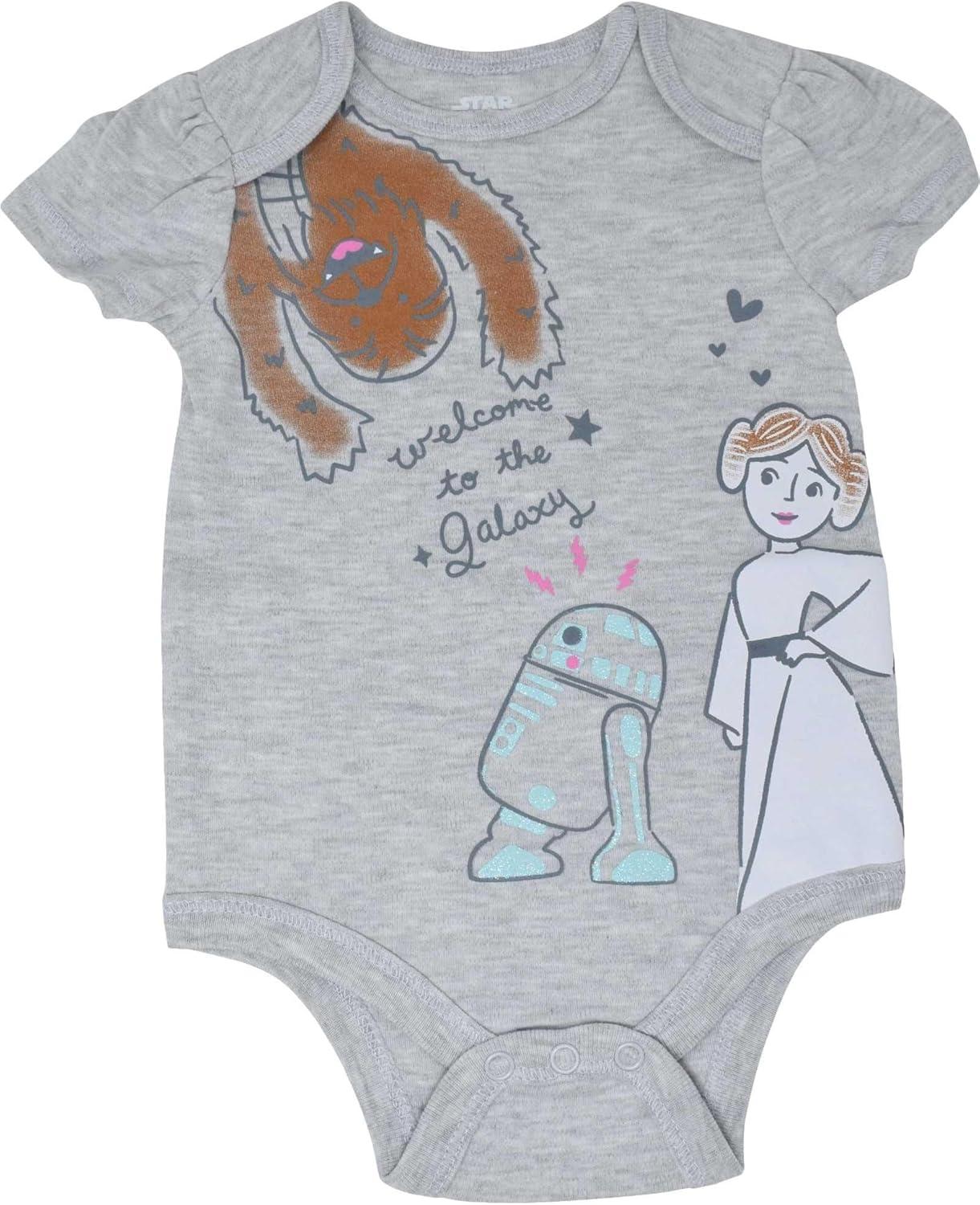 imageSTAR WARS The Mandalorian The Child 5 Pack Short Sleeve Baby Bodysuits Newborn to InfantMulti