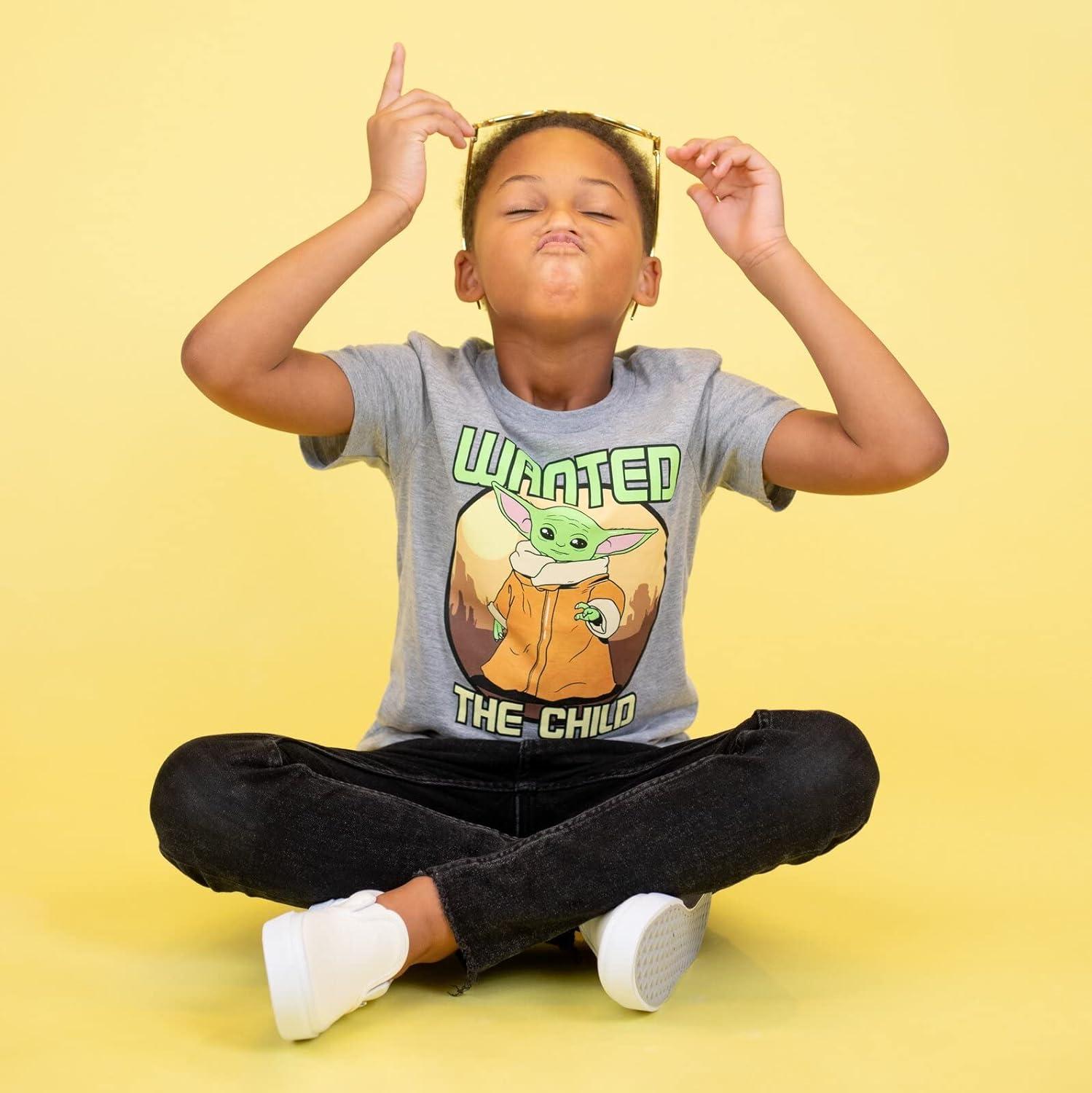 imageSTAR WARS The Mandalorian The Child Baby Athletic TShirt and Mesh Shorts Outfit Set Infant to Big KidGray