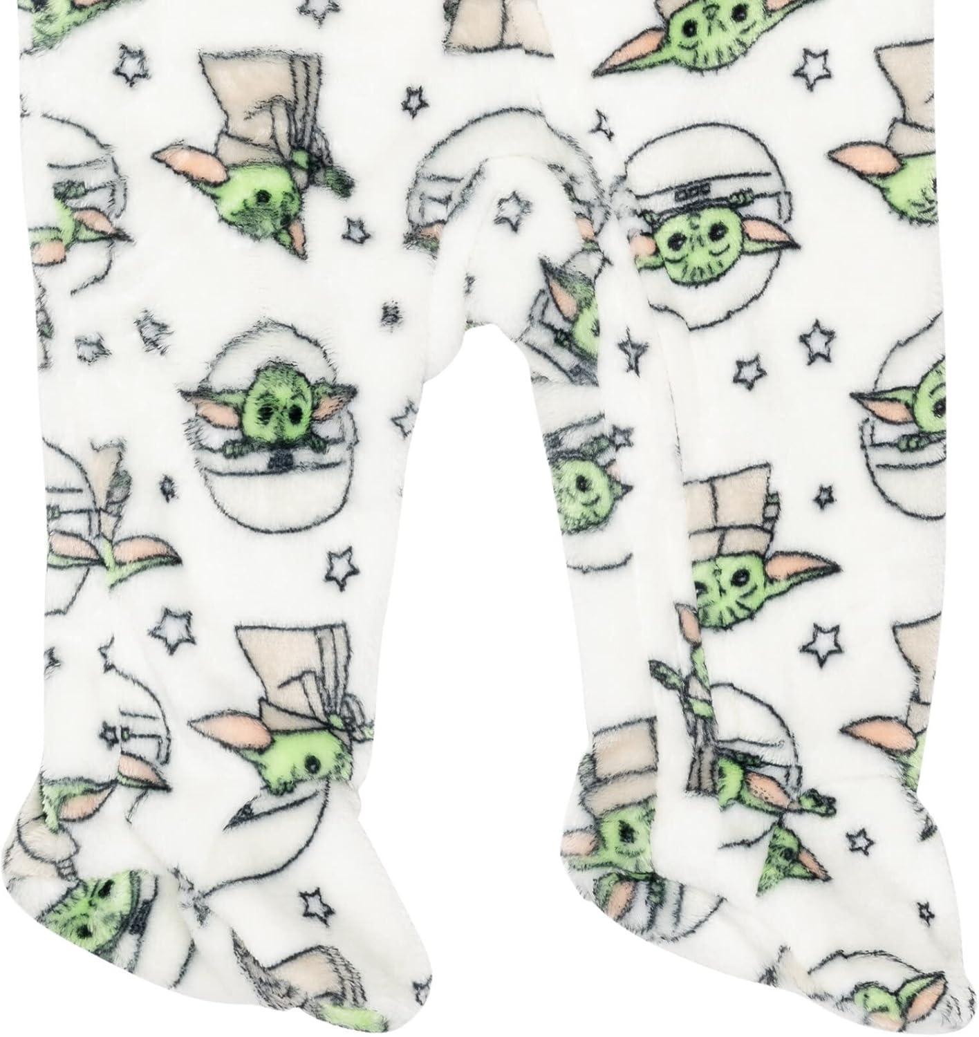 imageSTAR WARS The Mandalorian The Child Baby Zip Up Sleep N Play Coverall Newborn to InfantWhite