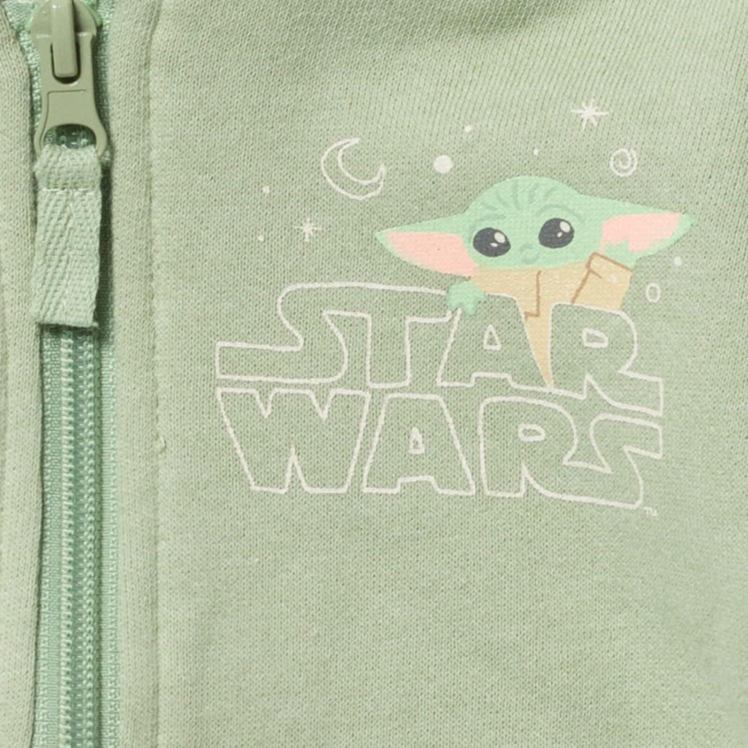 imageSTAR WARS The Mandalorian The Child Fleece Zip Up Hoodie Infant to ToddlerGreen