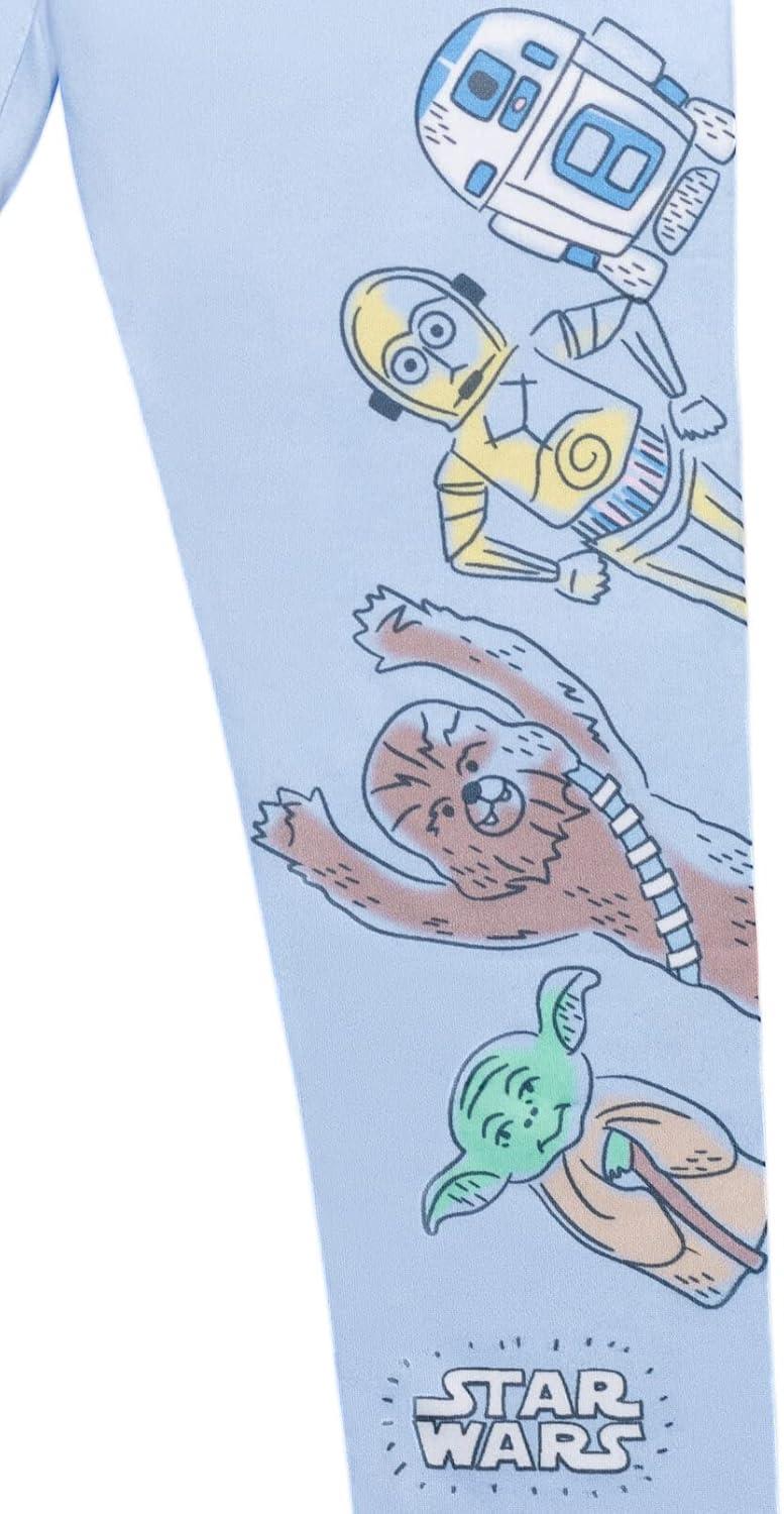 imageSTAR WARS Yoda Chewbacca R2D2 C3PO Leia Girls 3 Pack LeggingsStar Wars
