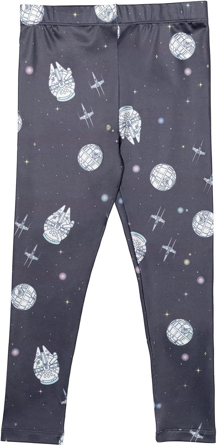 imageSTAR WARS Yoda Chewbacca R2D2 C3PO Leia Girls 3 Pack LeggingsStar Wars