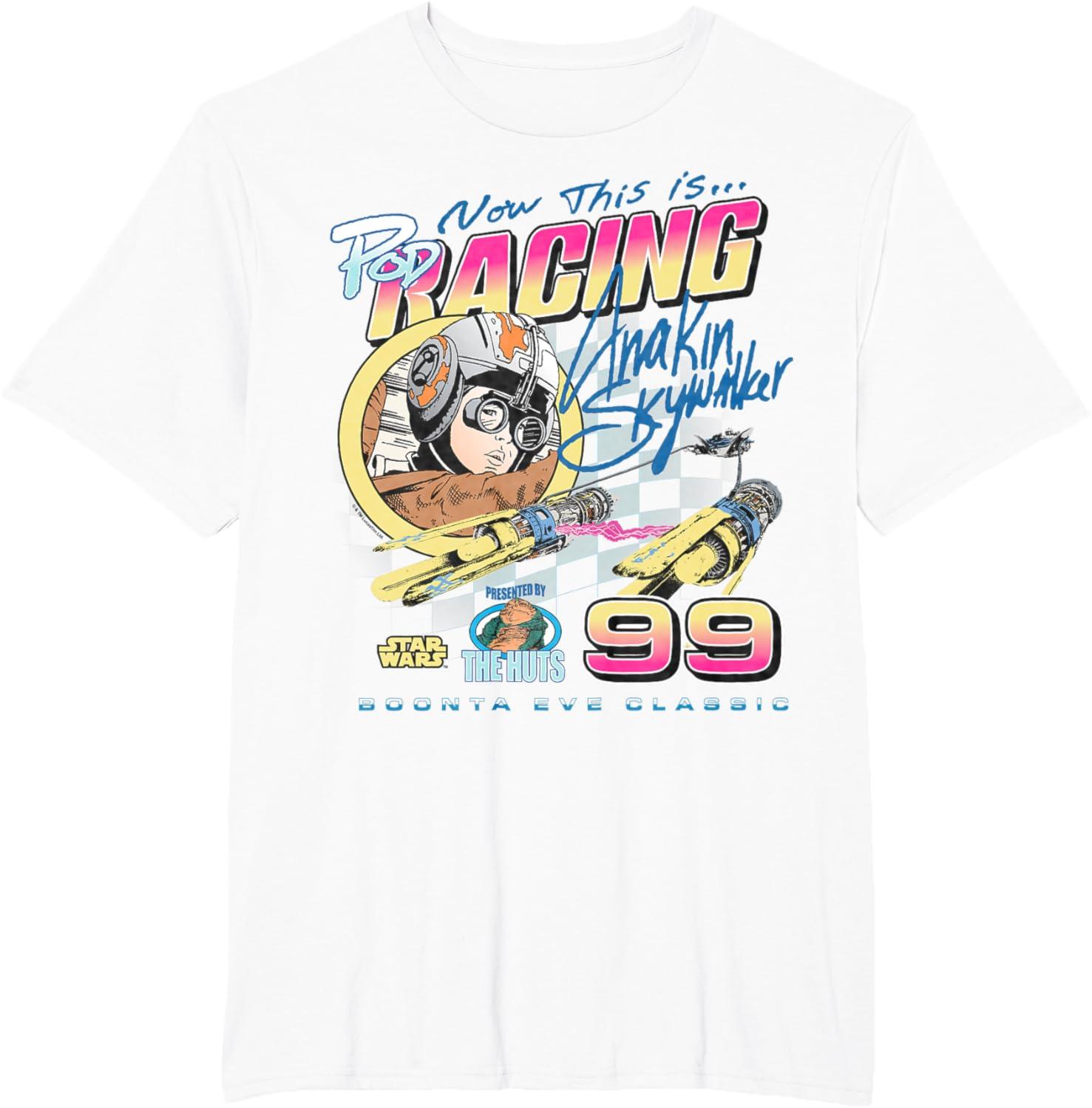 imageStar Wars  Now This Is Podracing TShirtWhite