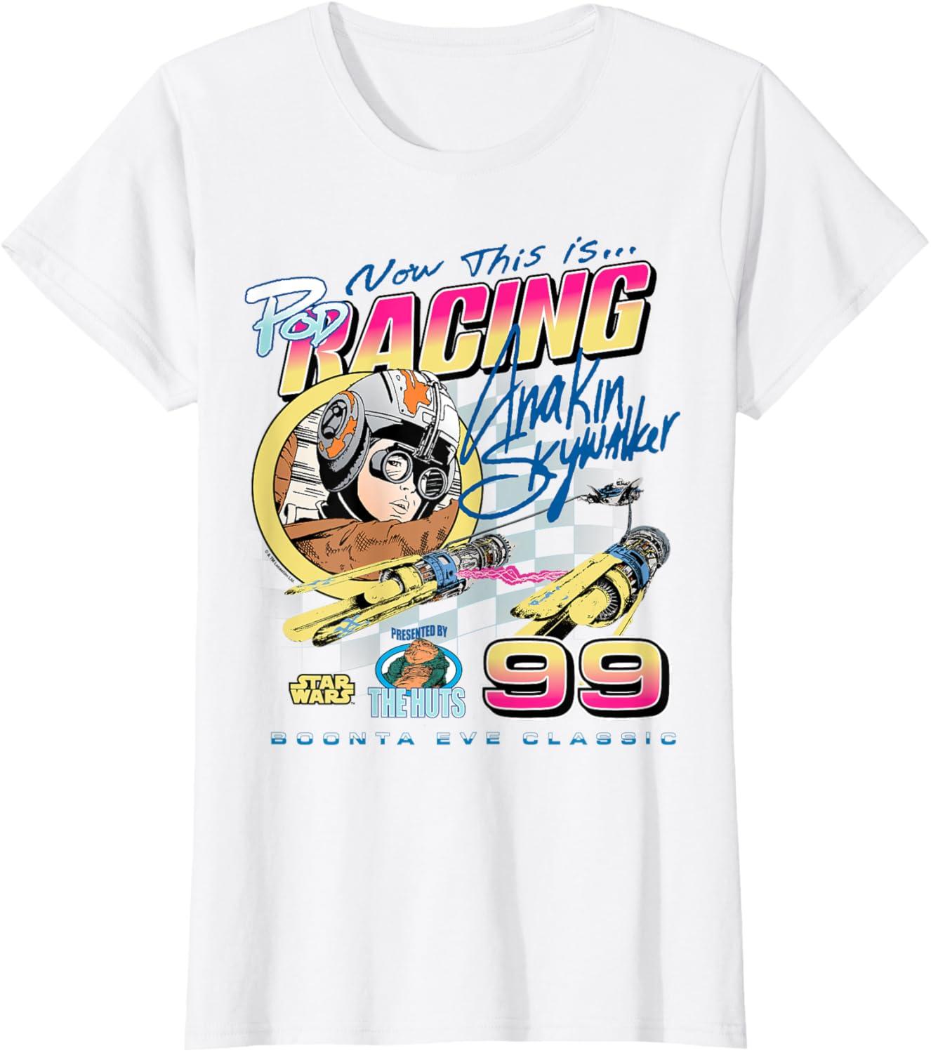 imageStar Wars  Now This Is Podracing TShirtWhite