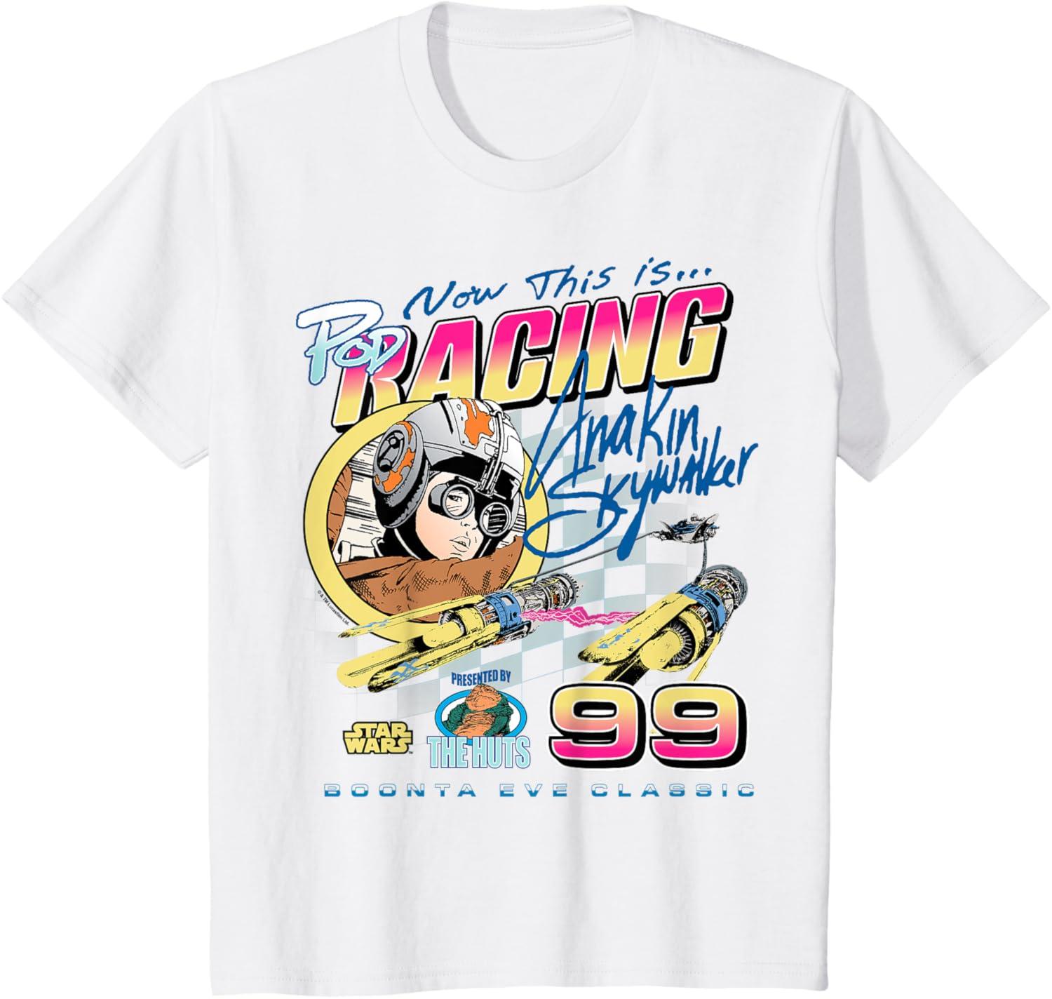 imageStar Wars  Now This Is Podracing TShirtWhite
