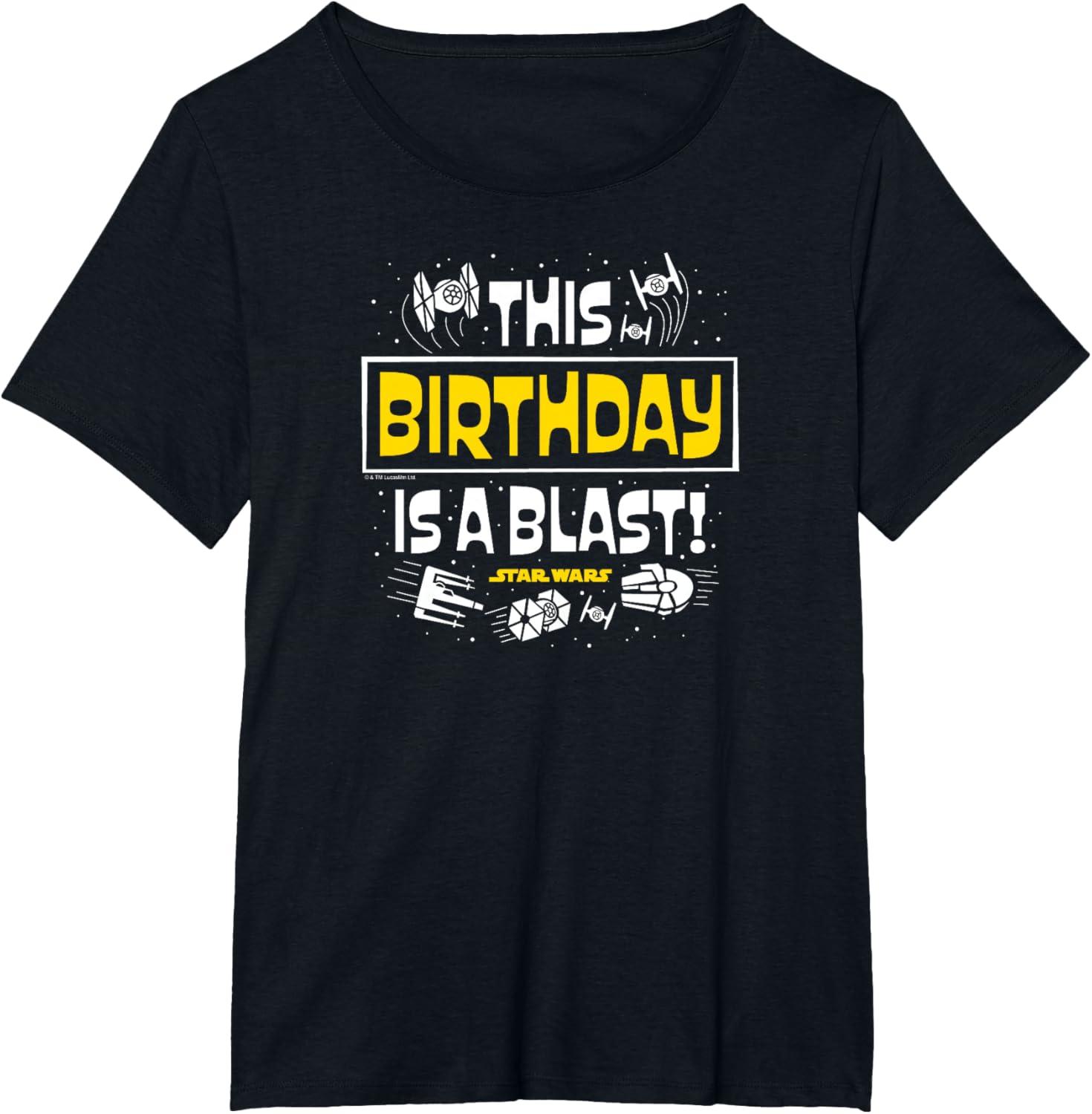 imageStar Wars  This Birthday Is A Blast TShirtBlack