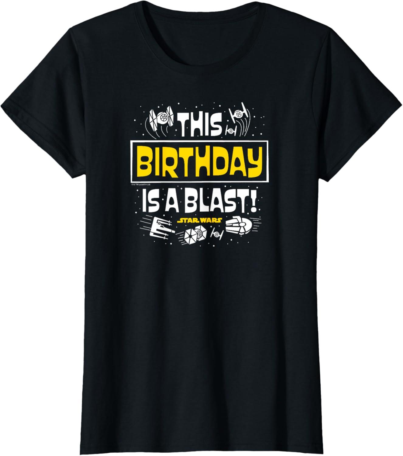 imageStar Wars  This Birthday Is A Blast TShirtBlack