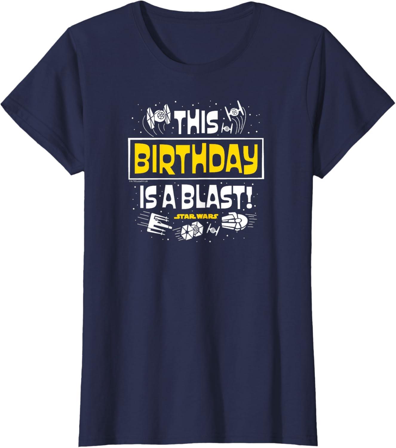 imageStar Wars  This Birthday Is A Blast TShirtNavy Blue